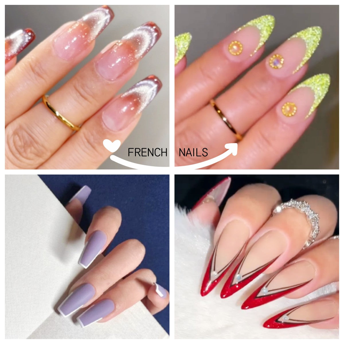 Easy French Tip Nail Designs at Home