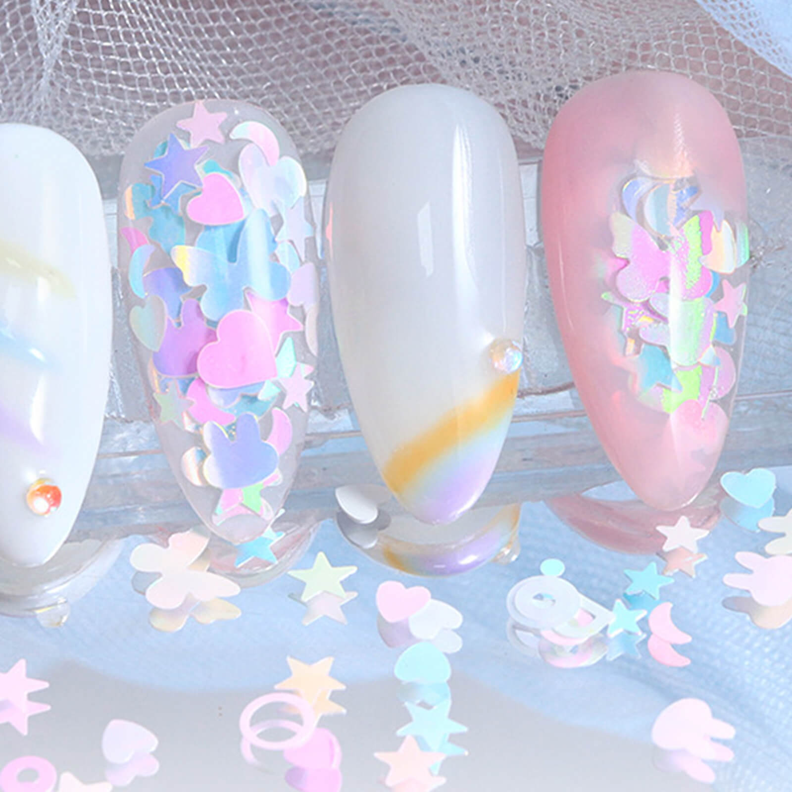 12-grid-pastel-macaron-nail-glitter-nail-design