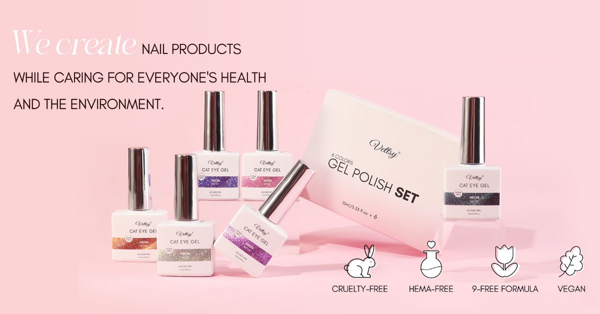 Hema-Free Cat Eye Gel, Color Gel Polish and Nail Supplies | Vettsy
