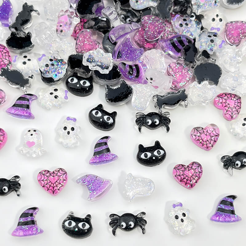 Glitter Halloween Charms