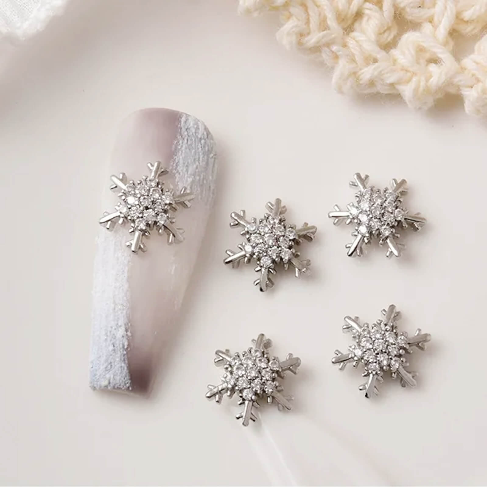Snowflake Rhinestone Charms