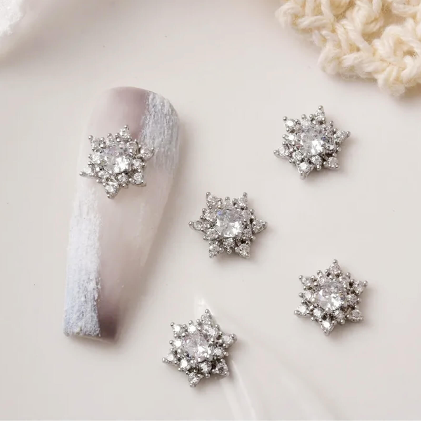 Snowflake Rhinestone Charms