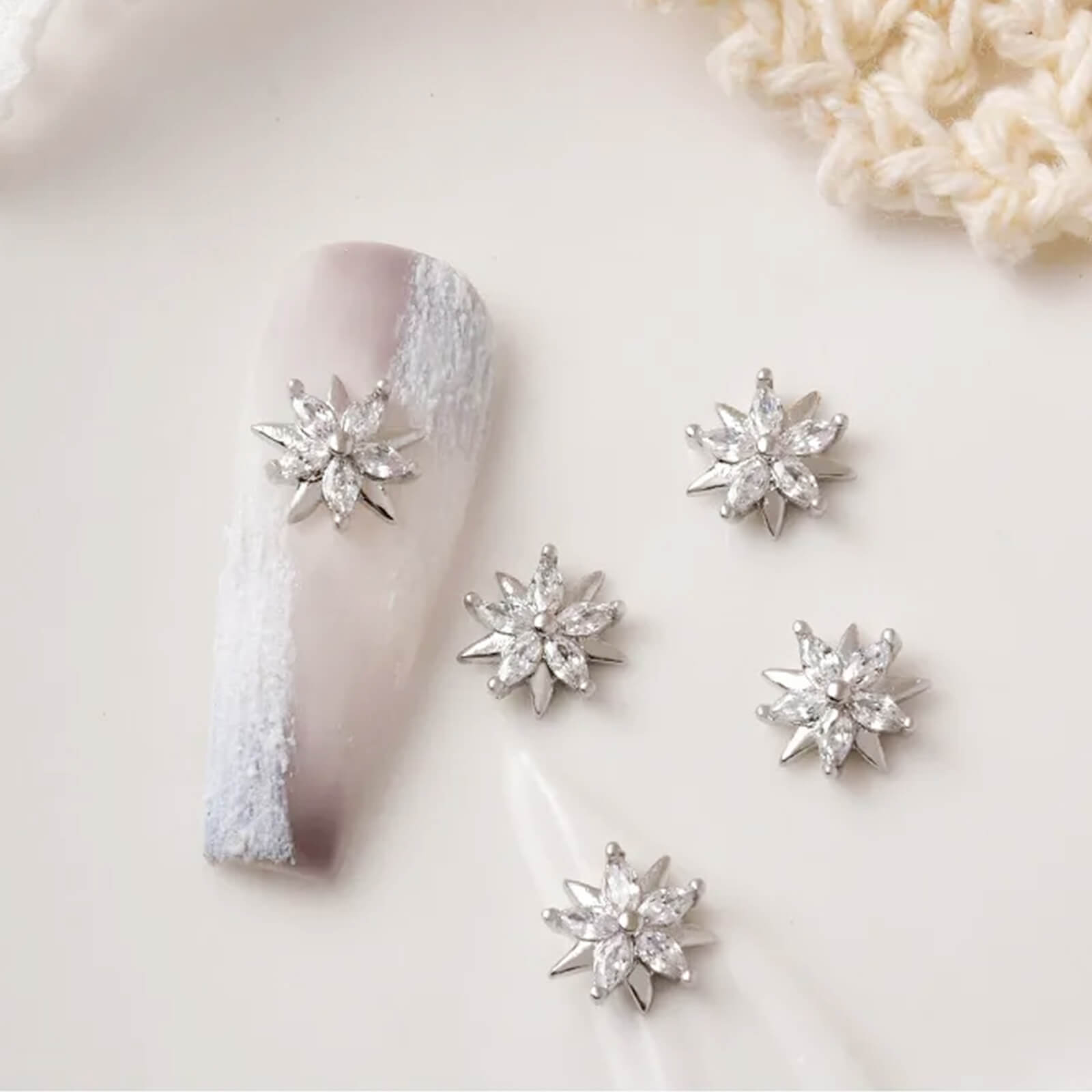 Snowflake Rhinestone Charms