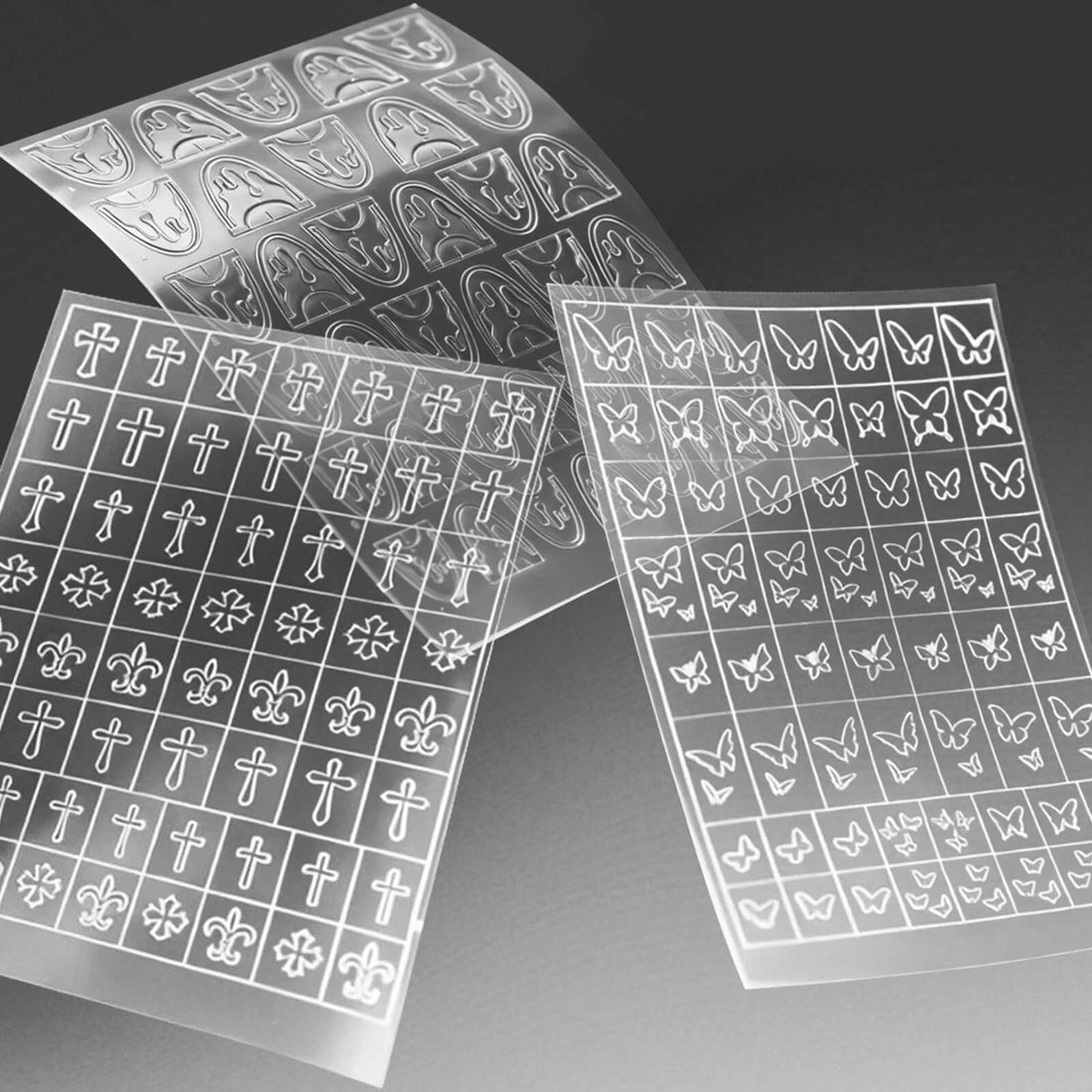 Clear Hollow Nail Sticker