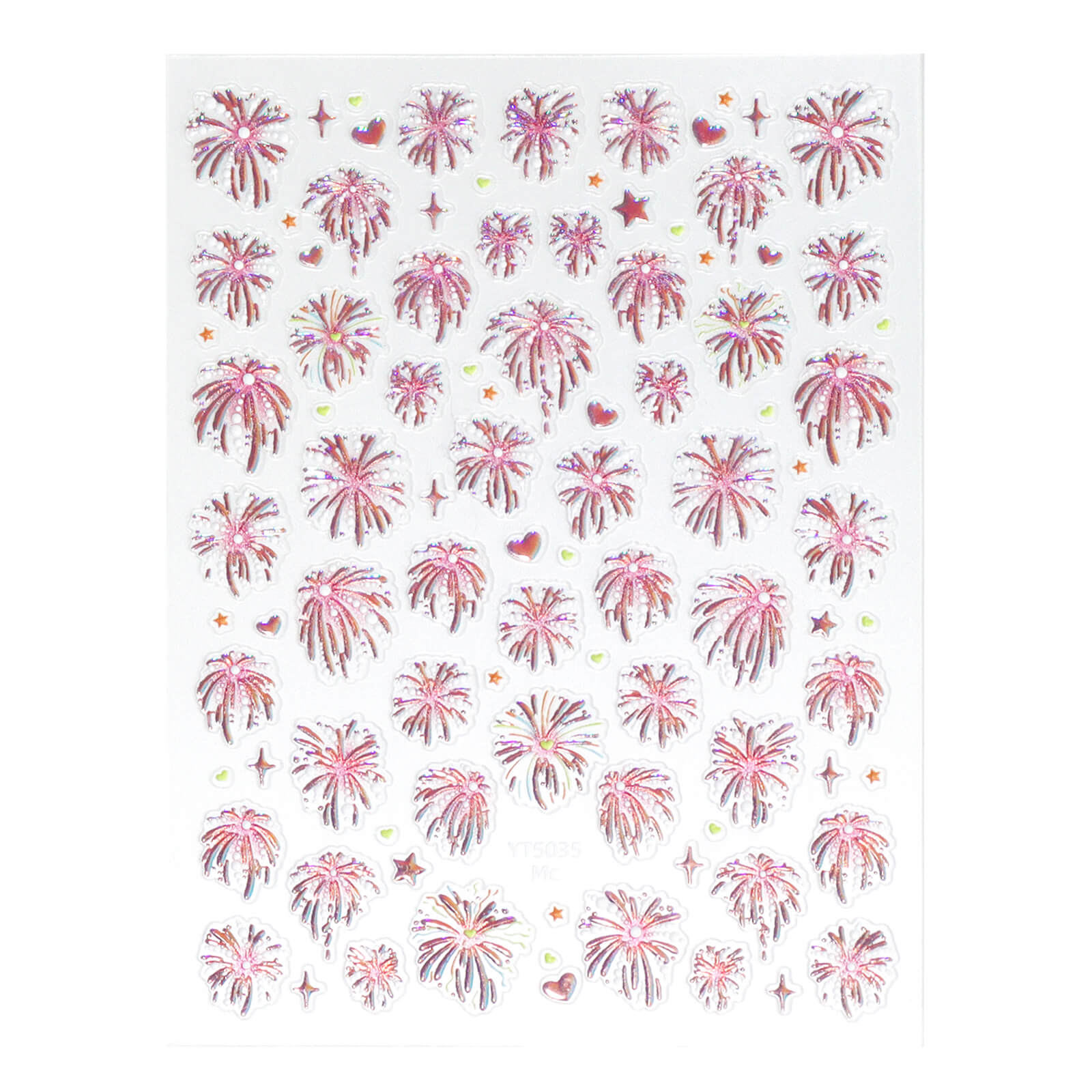 5D-laser-pink-Firework-Nail-Stickers