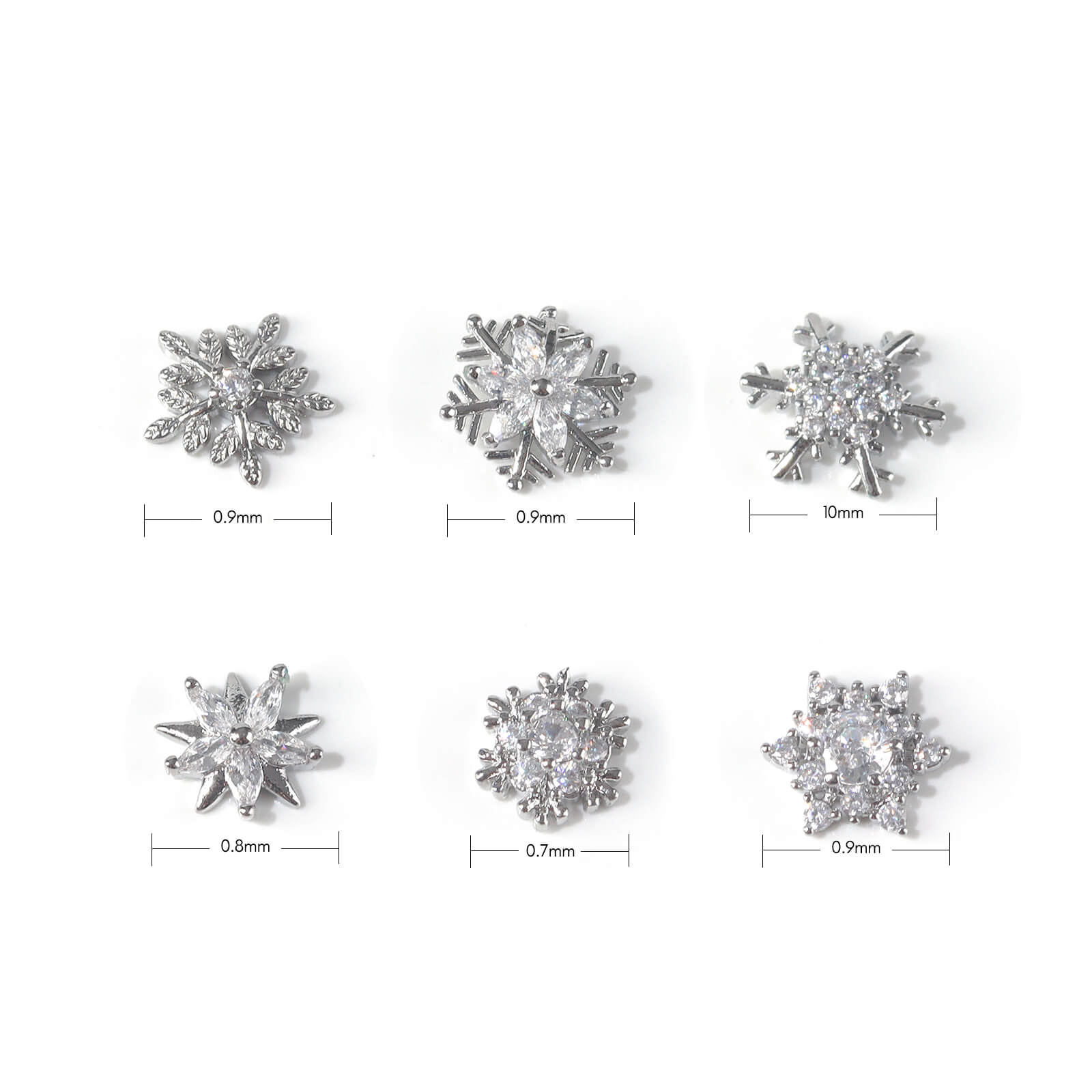 Snowflake Rhinestone Charms