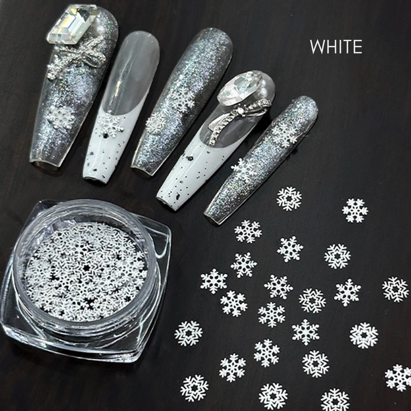 Christmas-Metal-Nail-Art-Glitters-white