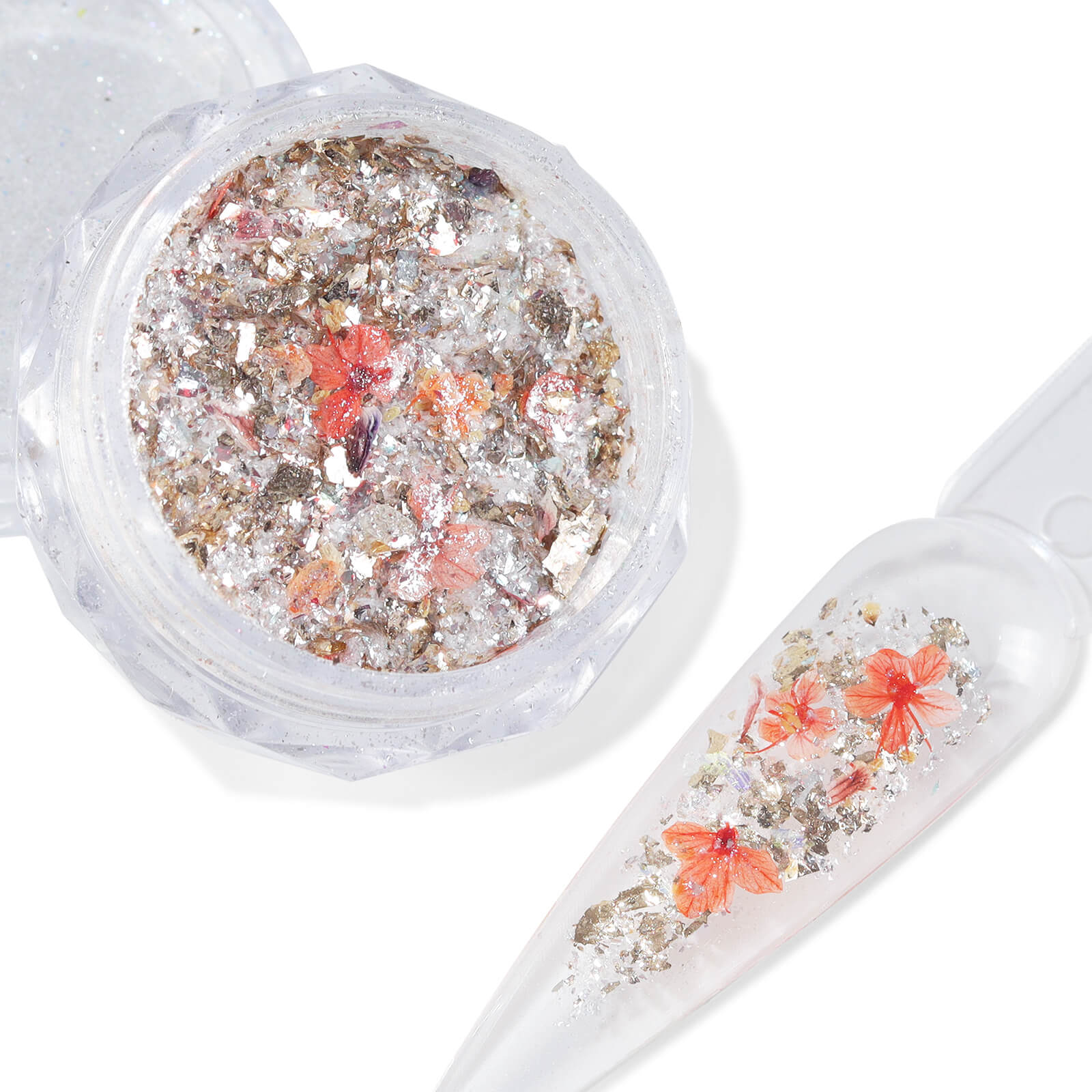 Dried Flower Opal Flakes-Orange