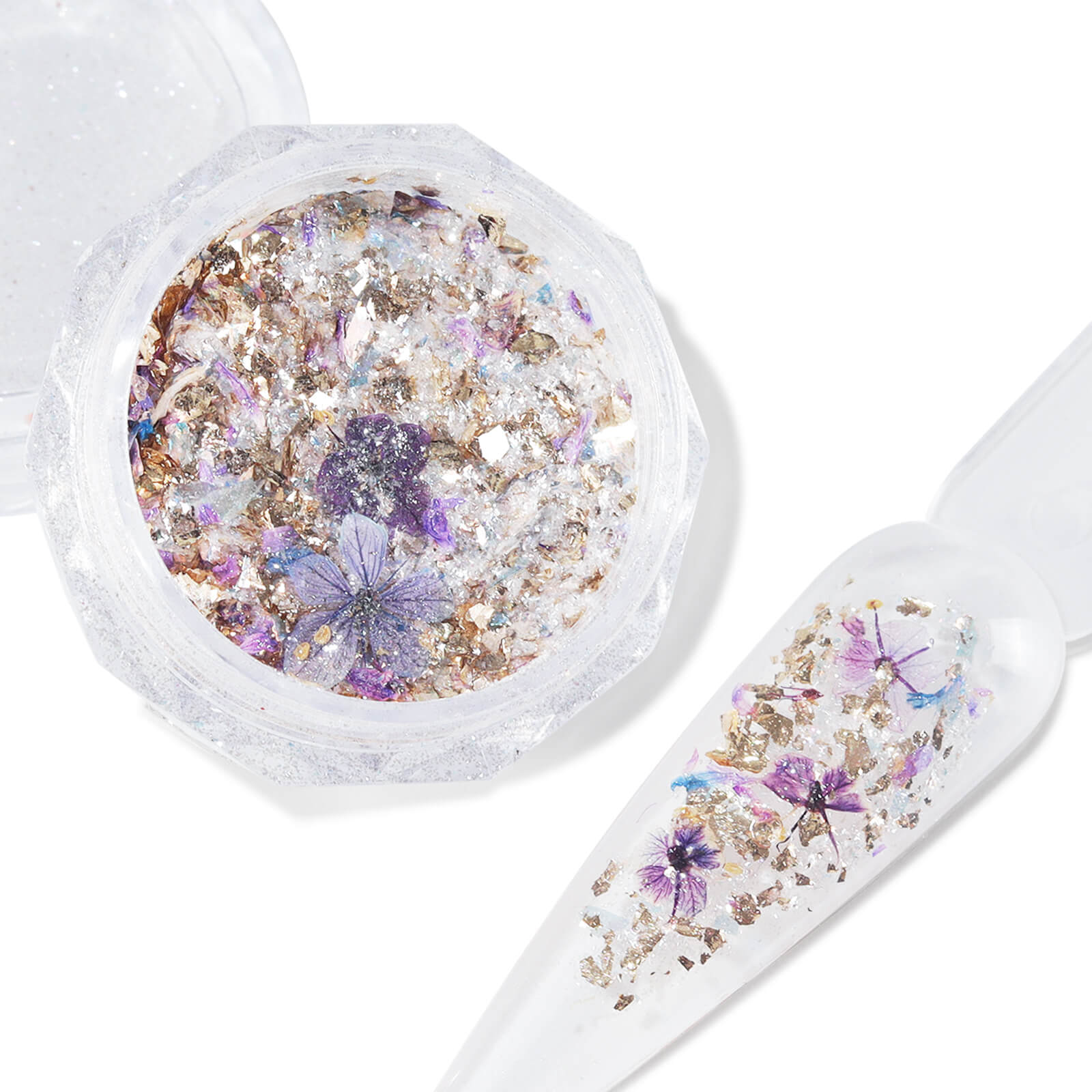 Dried Flower Opal Flakes-Purple