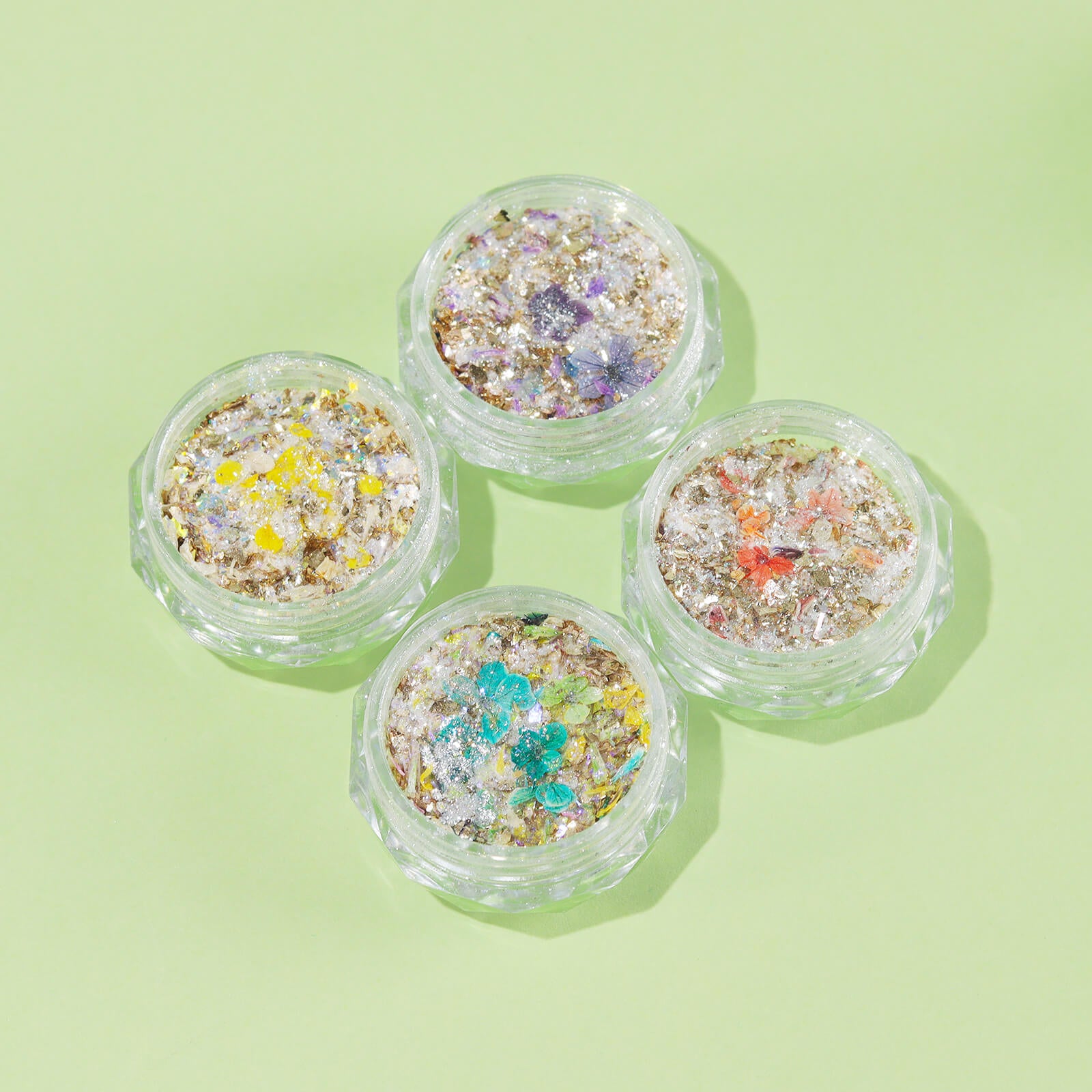 Dried Flower Opal Flakes-Orange