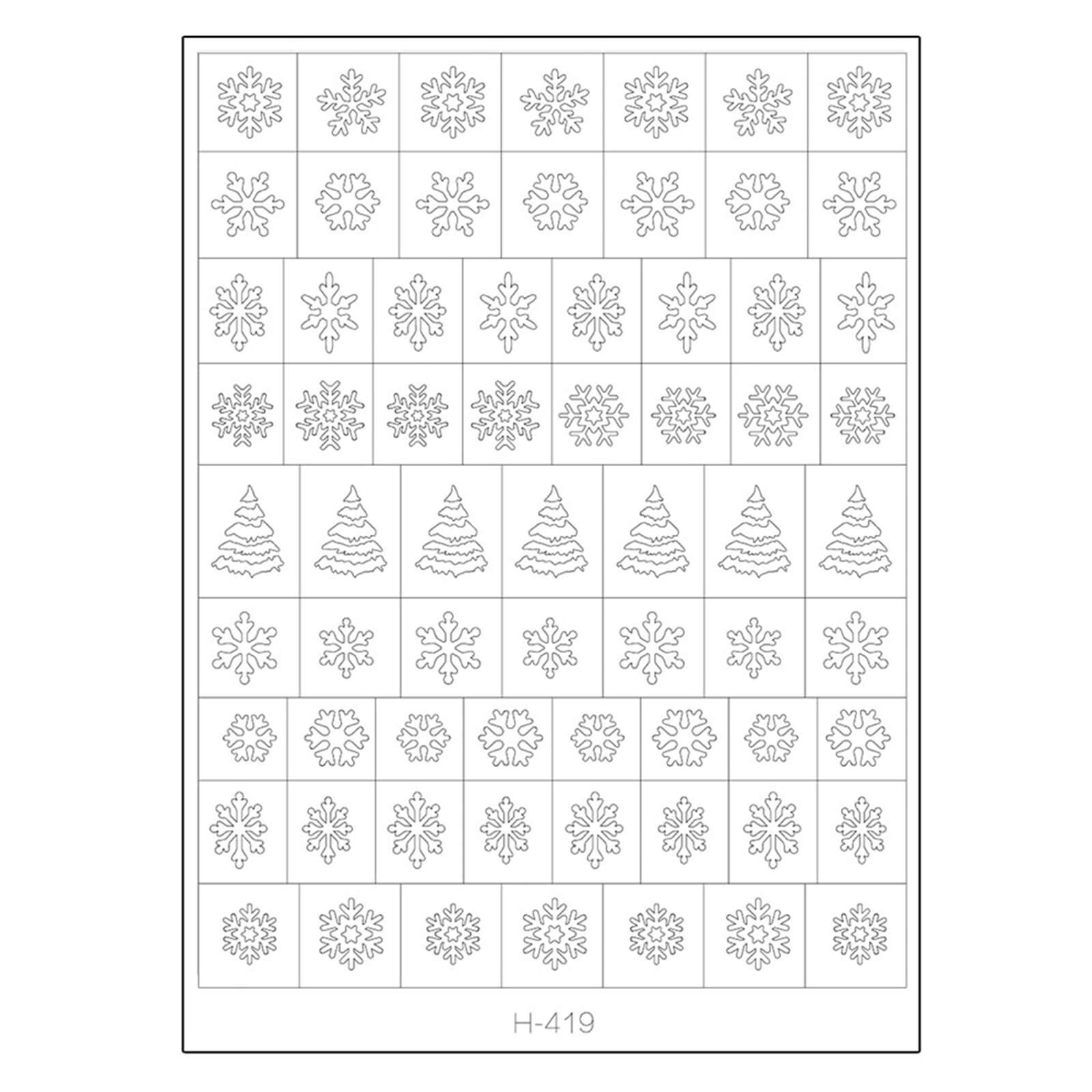 Firework & Snowflake-Nail-Art-Hollow-Sticker