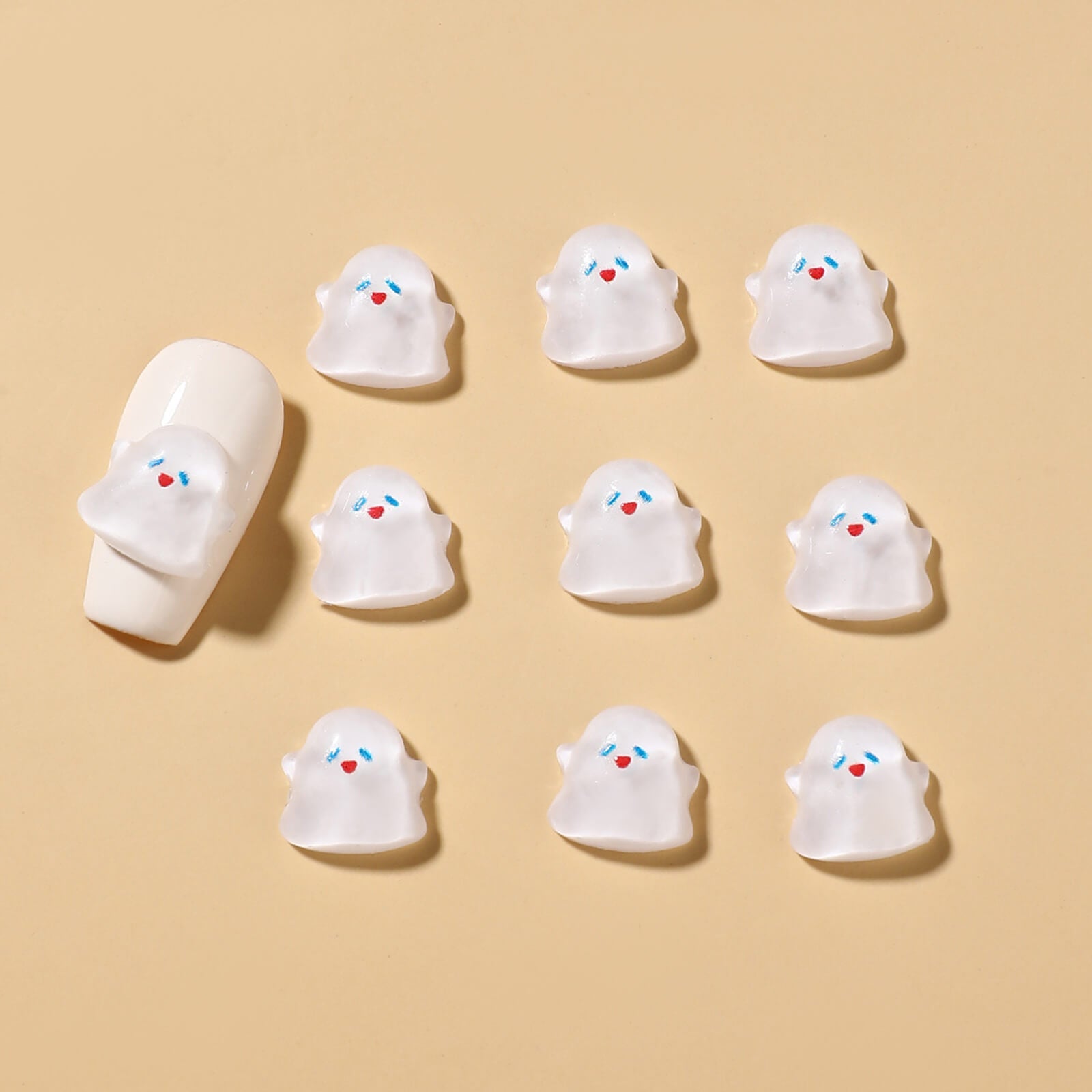 Halloween-white-ghost-nail-art-charms-set