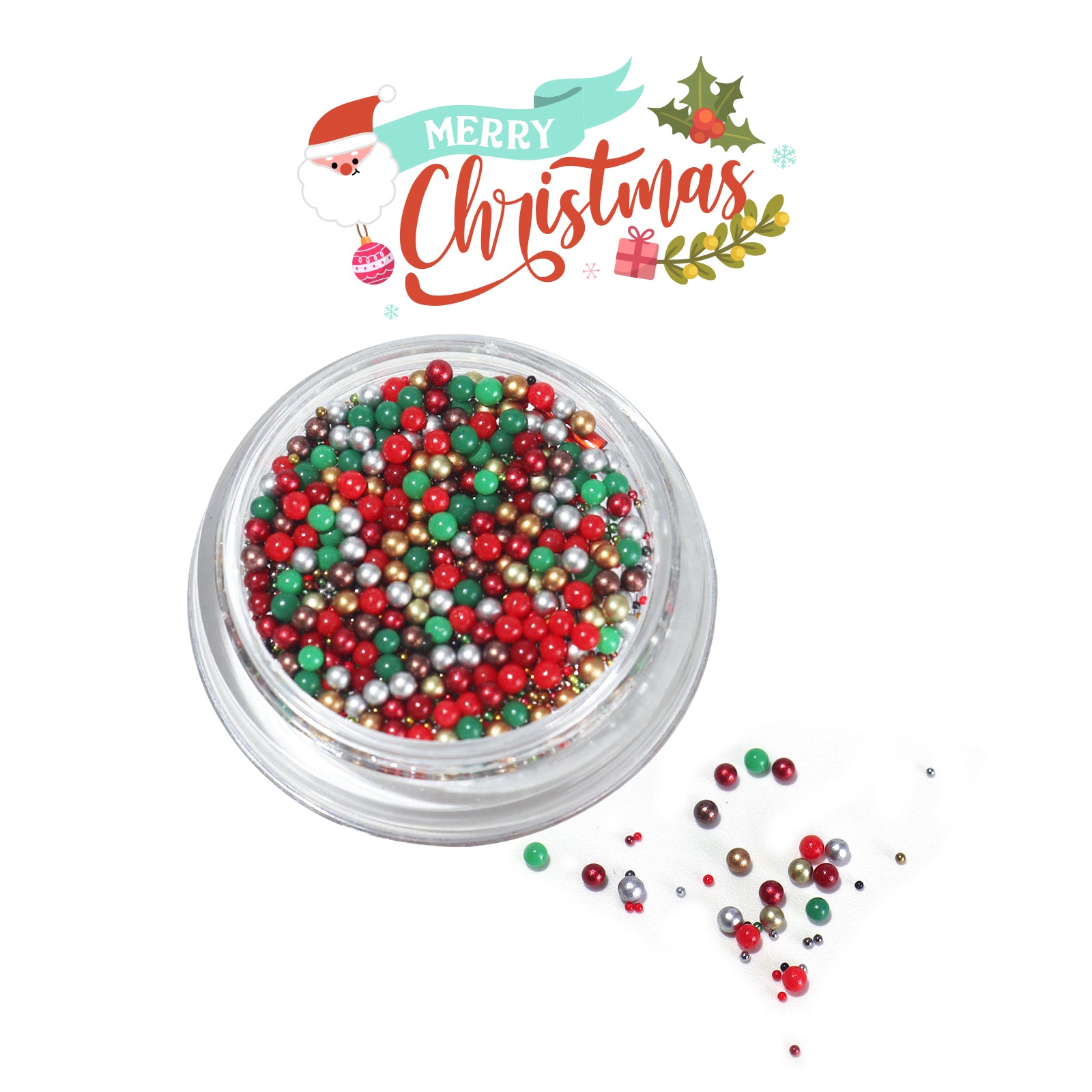 Mixed-size-Christmas-nail-art-beads