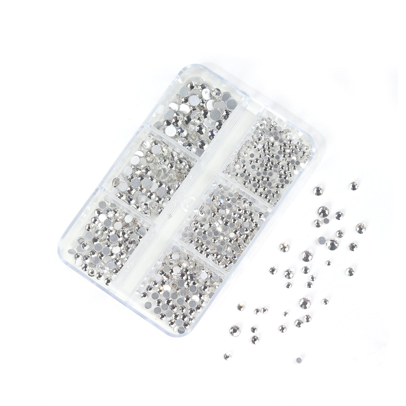Round-rhinestone-6-grid-set-clear