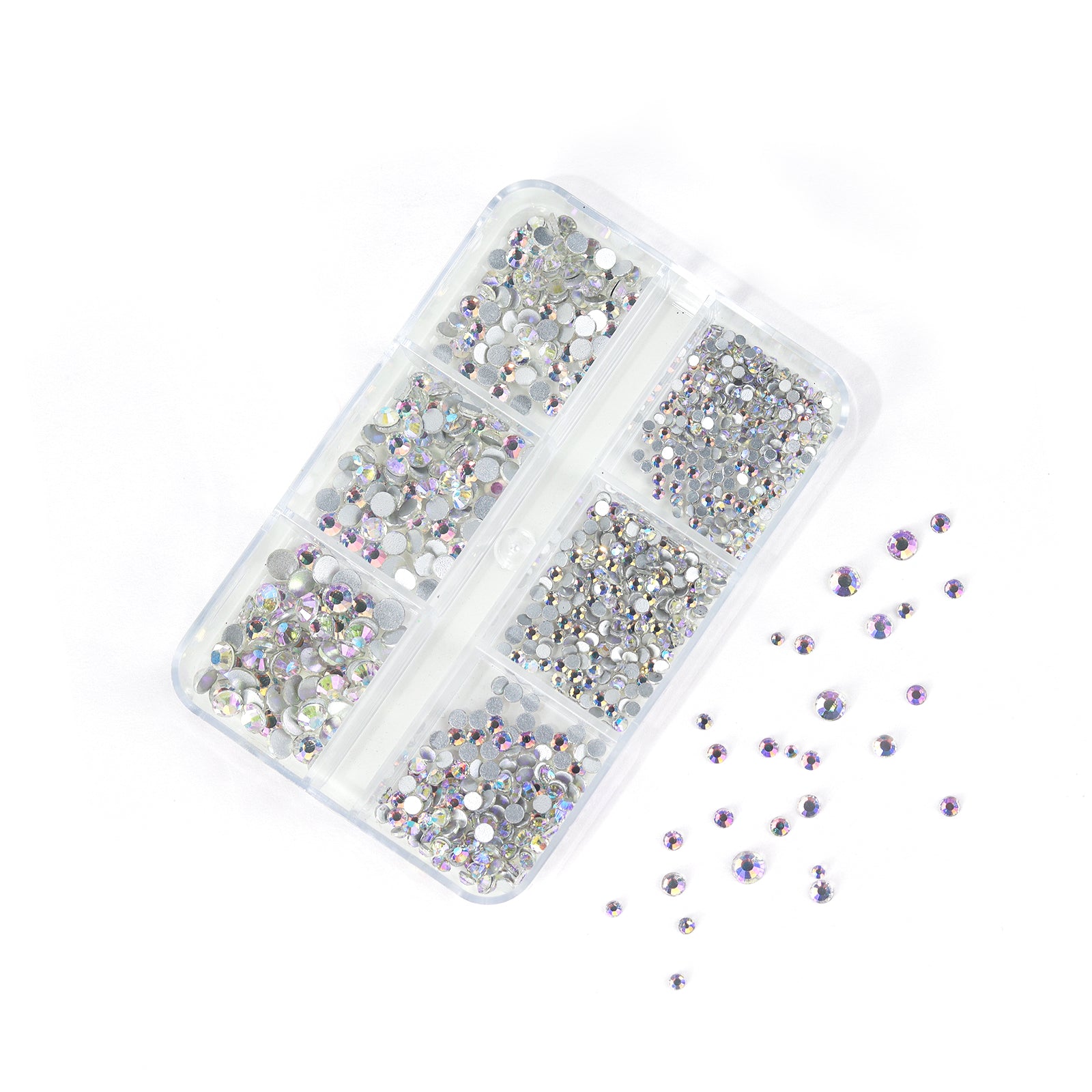 Round-rhinestone-6-grid-set-moon-blue