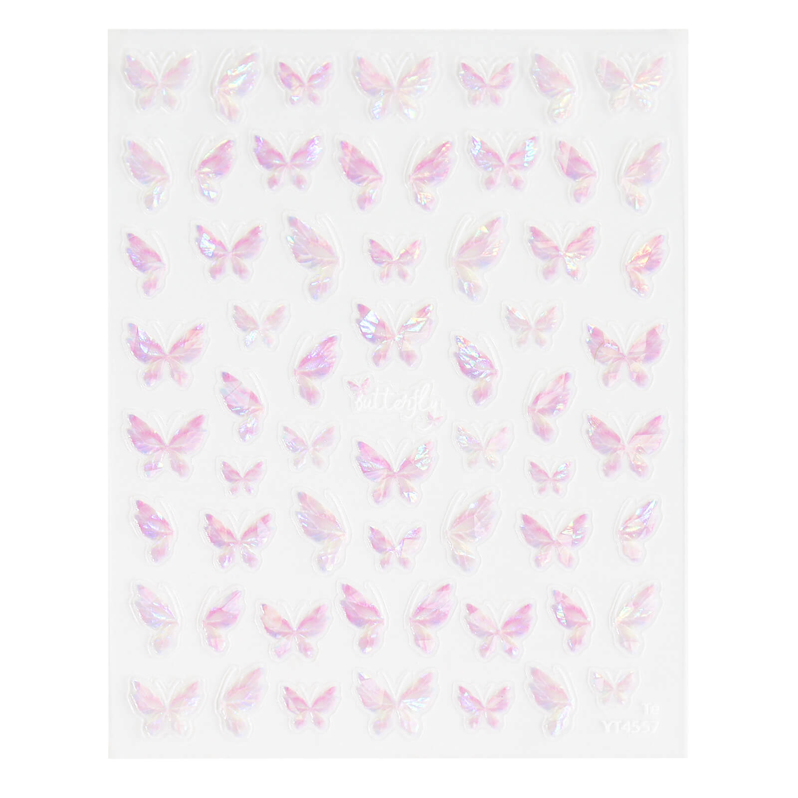 Self-adhesive-Nail-Art-Stickers-Butterfly-pink