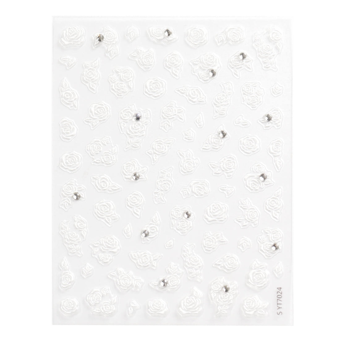Self-adhesive-Nail-Art-Stickers-white-Rose