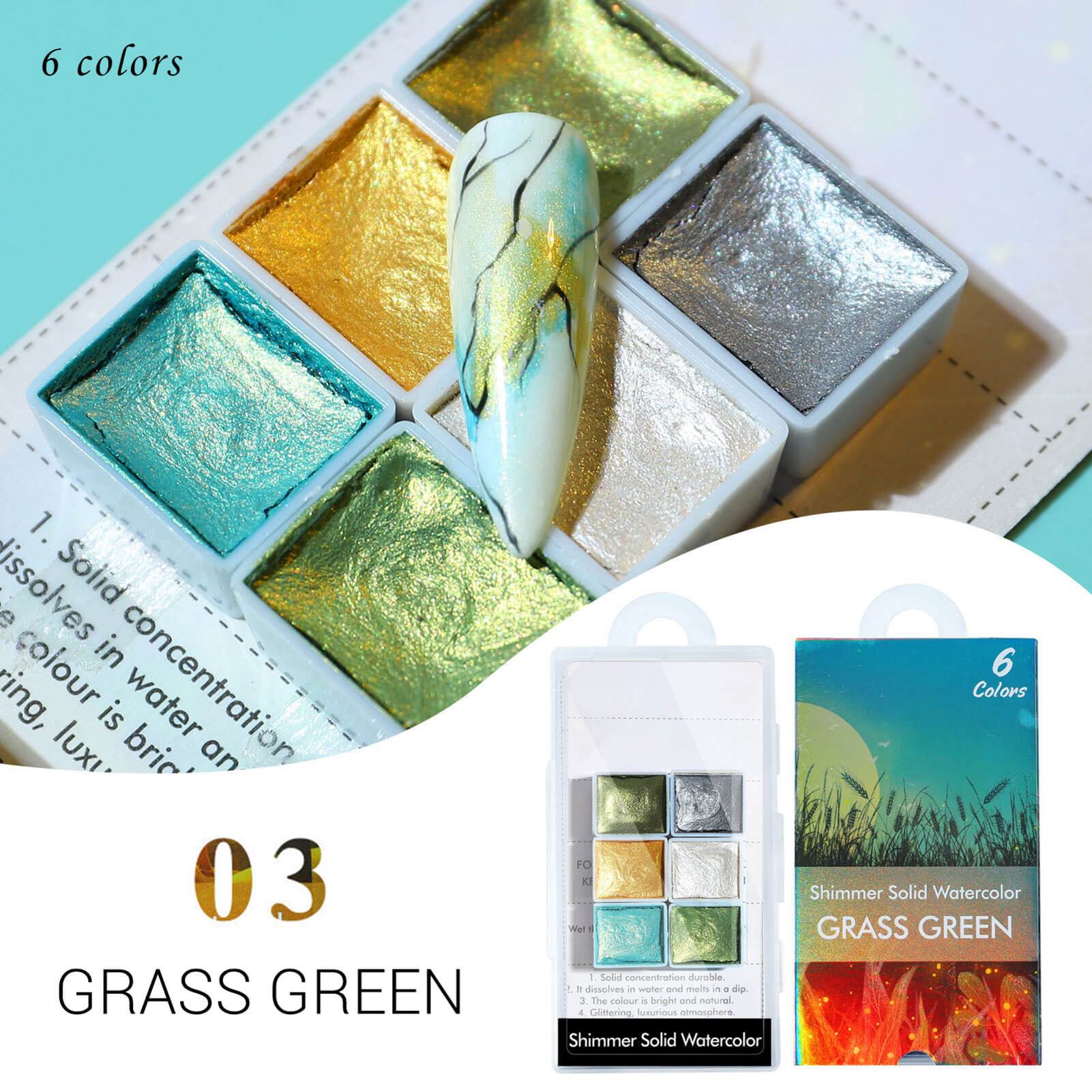 Solid Shimmer Nail Watercolor Palette