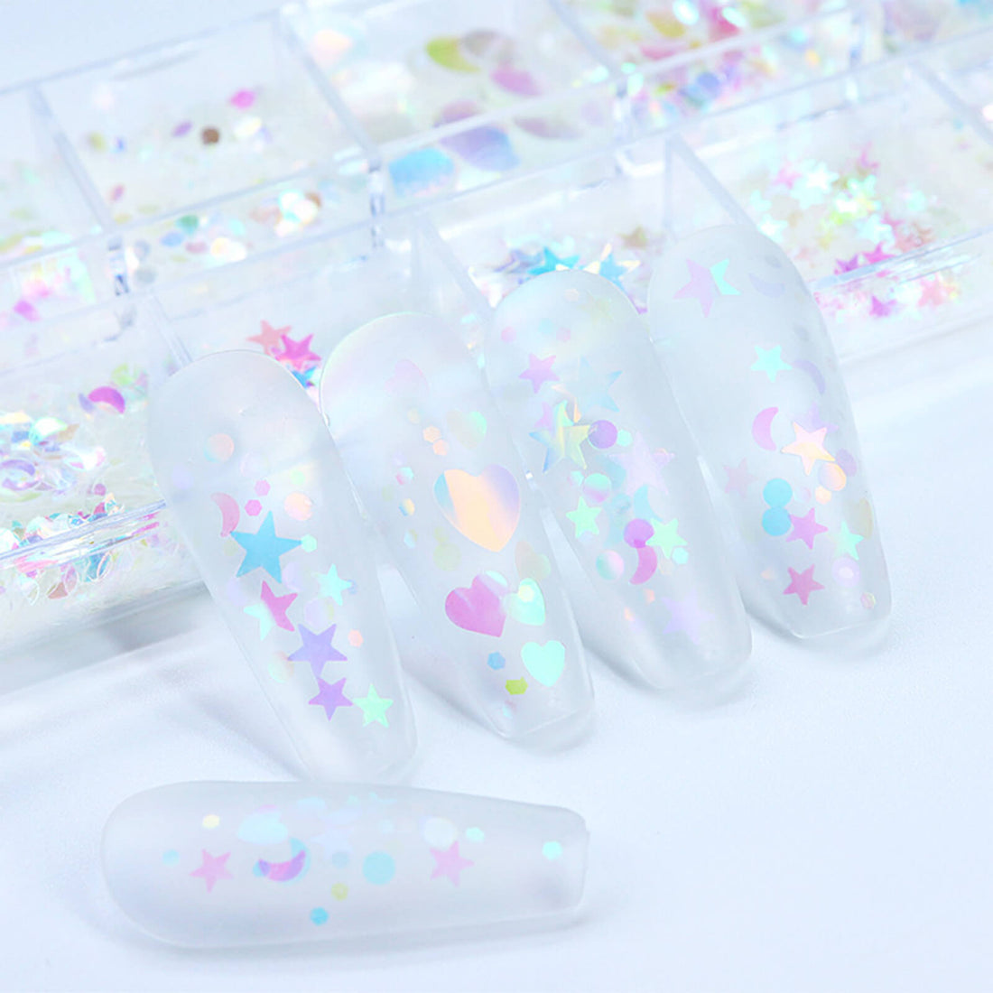 colorful-dreamy-flakes-mermaid-nail-art-glitters-show