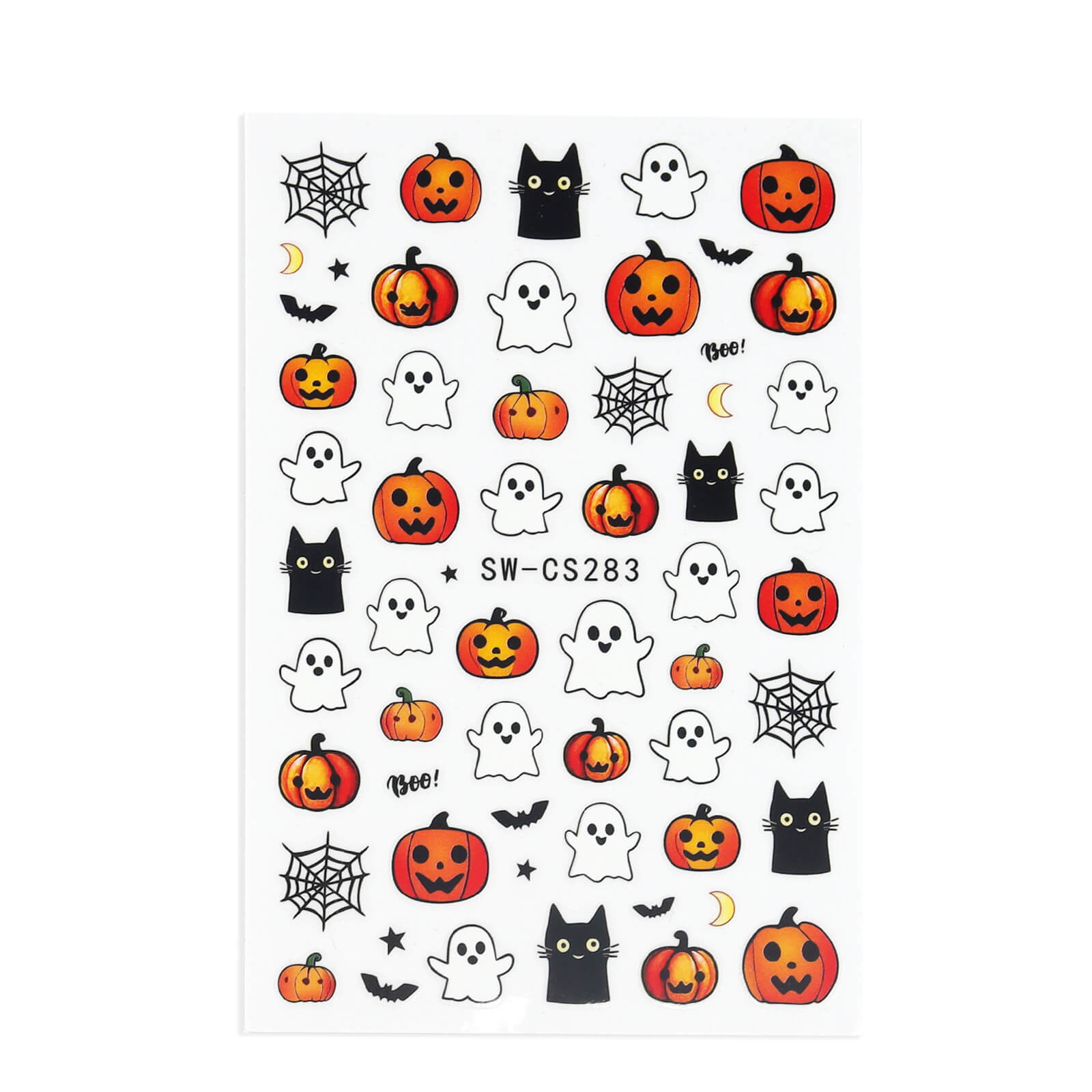 halloween-nail-sticker-colorful-ghost-pumpkin
