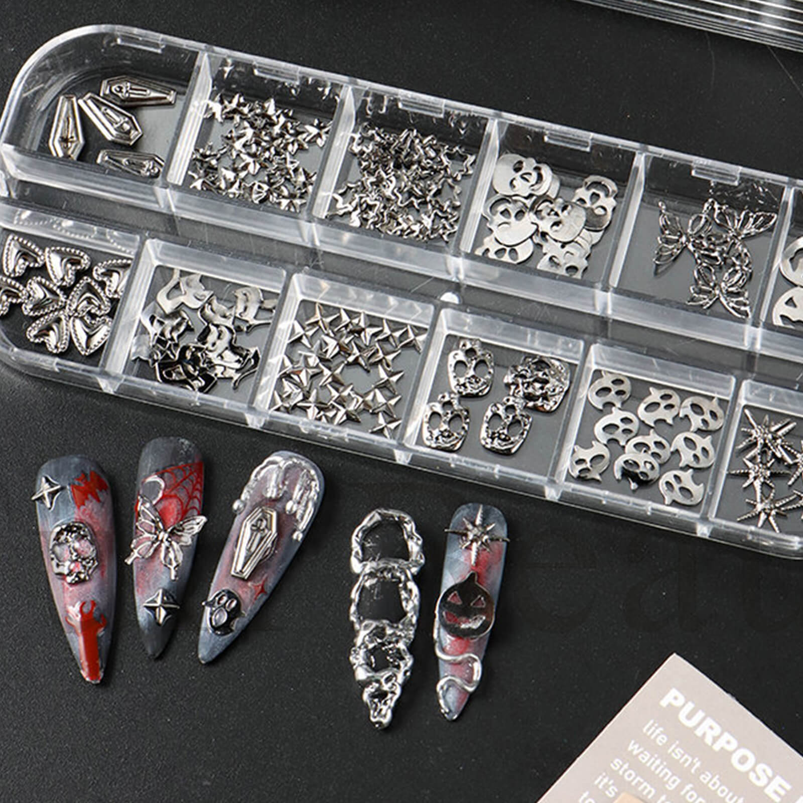 halloween-scary-nails-decorations-metal-nail-art-charm