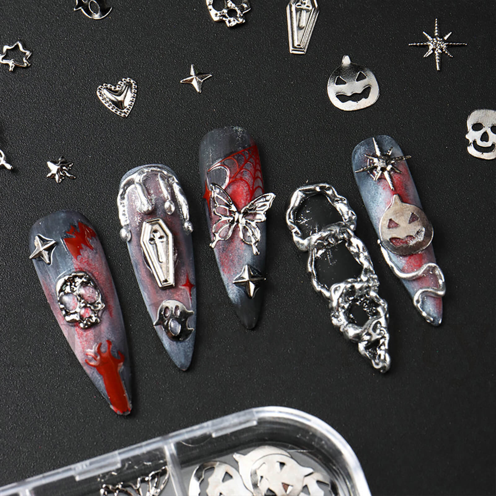 halloween-scary-nails-decorations-metal-nail-design