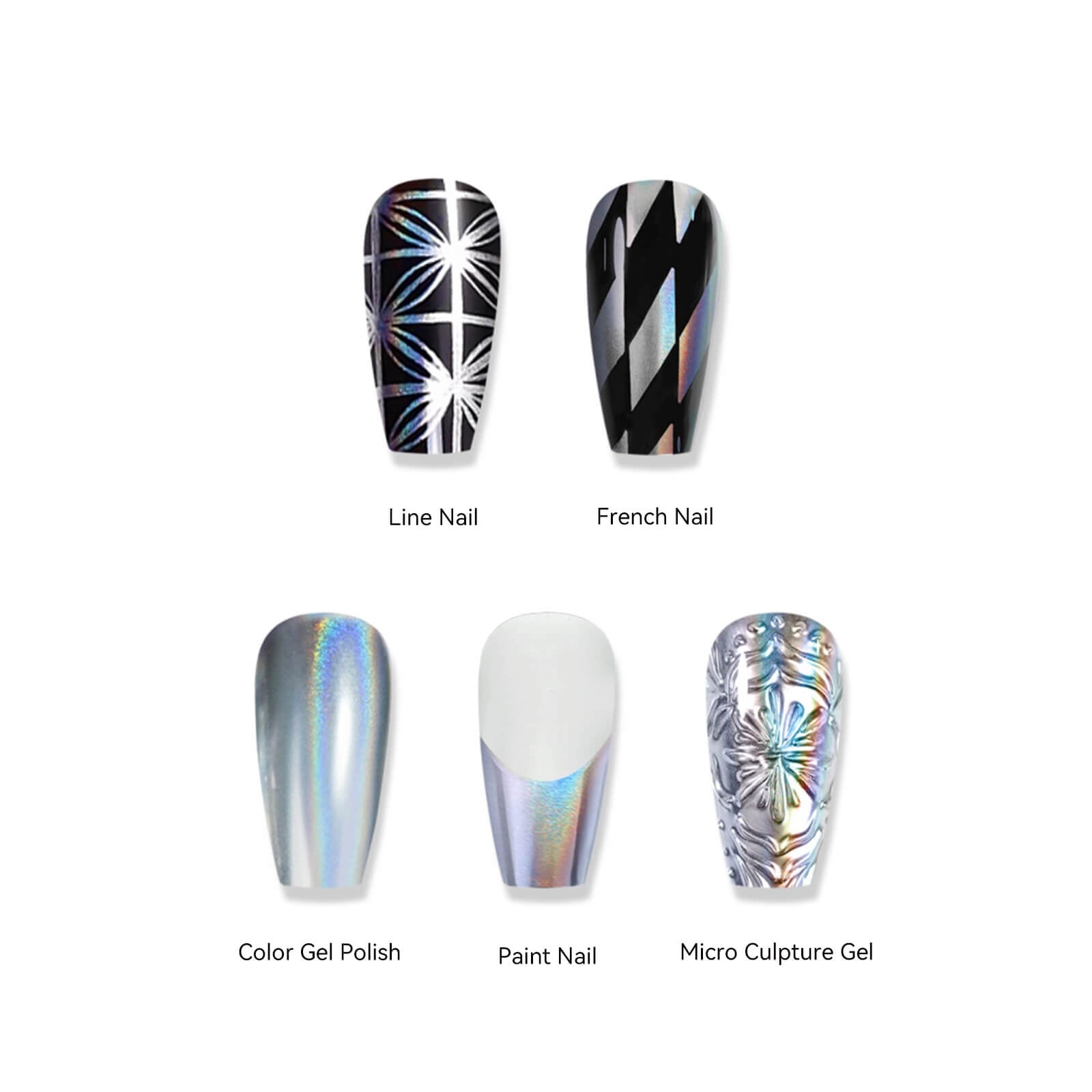 holo-chrome-painting-gel-nail-designs