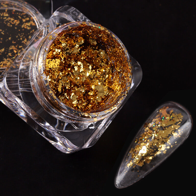 Nail Art Foil Flakes-Gold – Vettsy