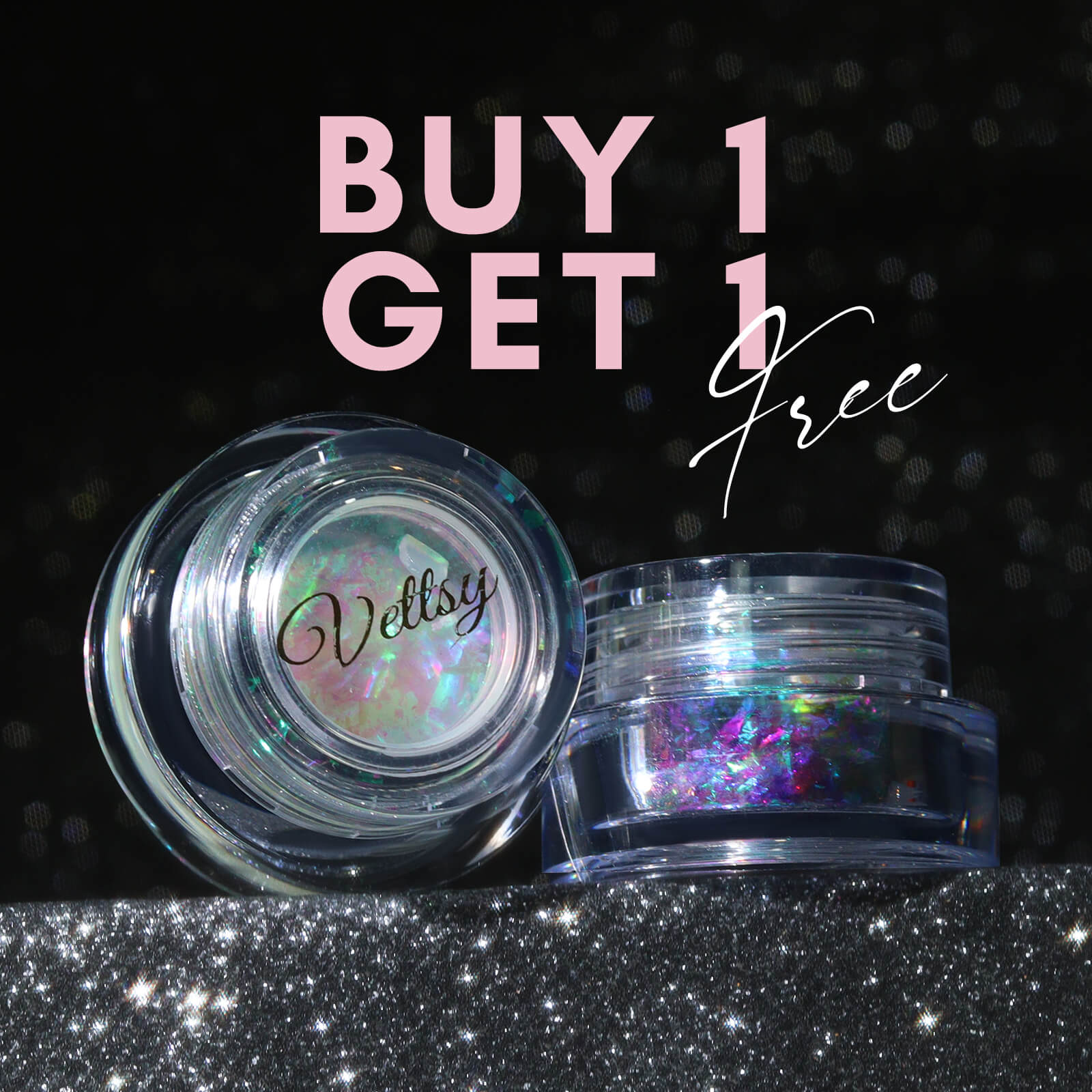 Juego de purpurina para uñas, ópalo