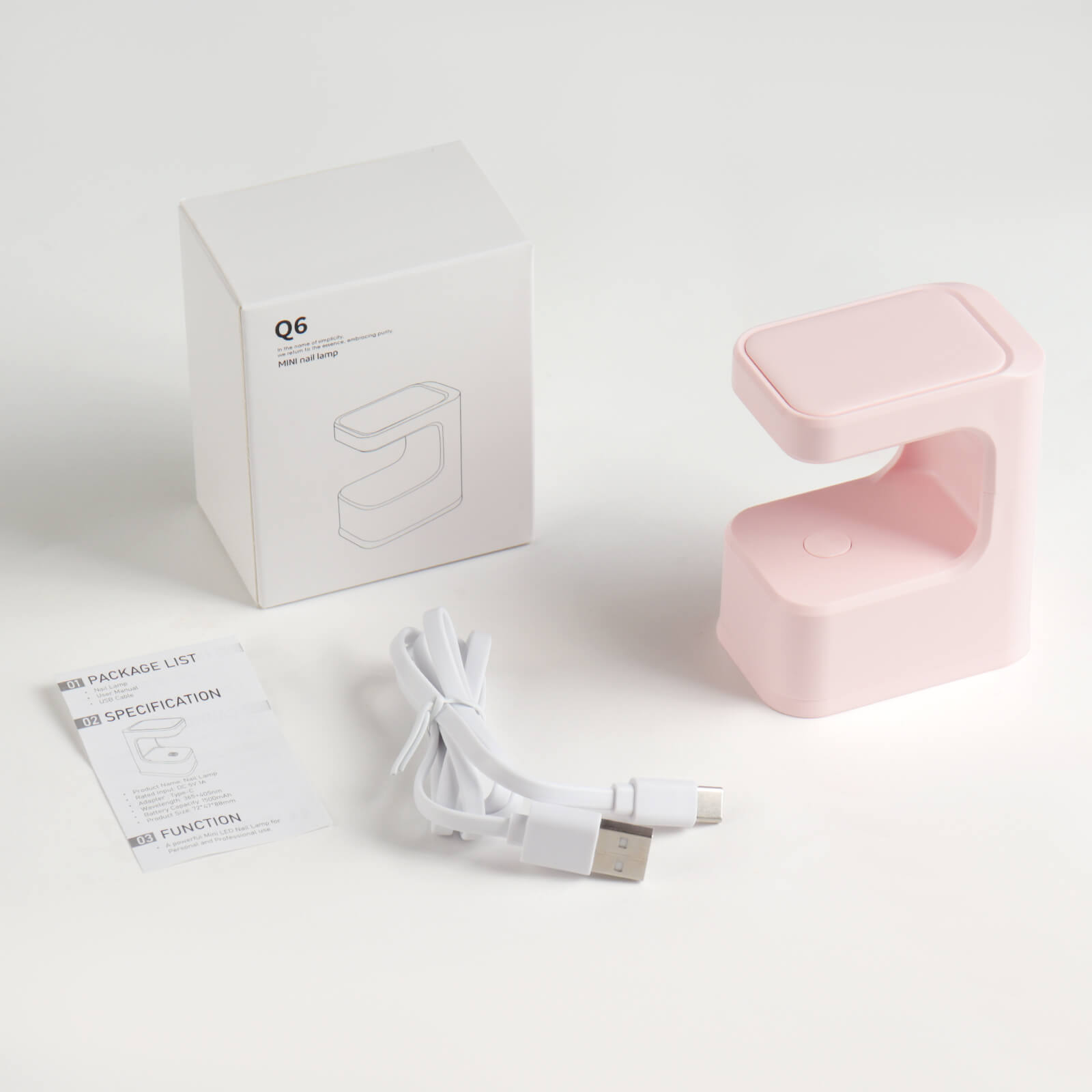pink-mini-cordless-uv-led-nail-lamp-contents
