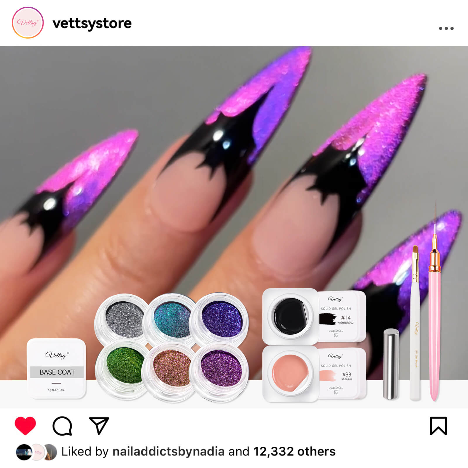 reflective-glitter-nail-trend-set-shiny-chrome-nail-art-premium
