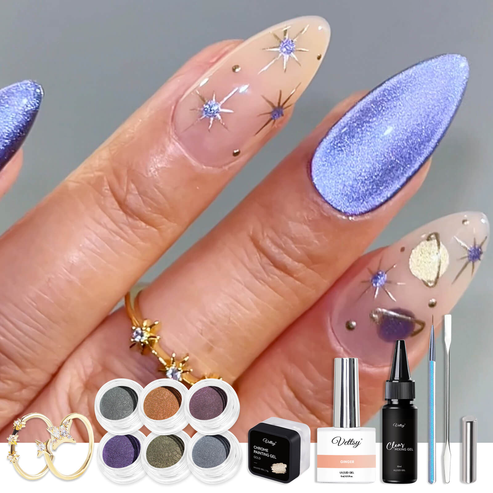 IG Nail Trend Set-Purple Galaxy