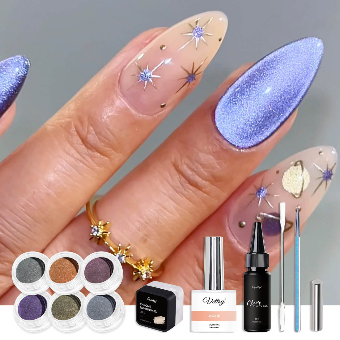 IG Nail Trend Set-Purple Galaxy