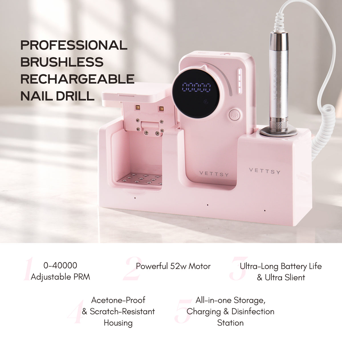 vettsy-professional-nail-drill-pink-details