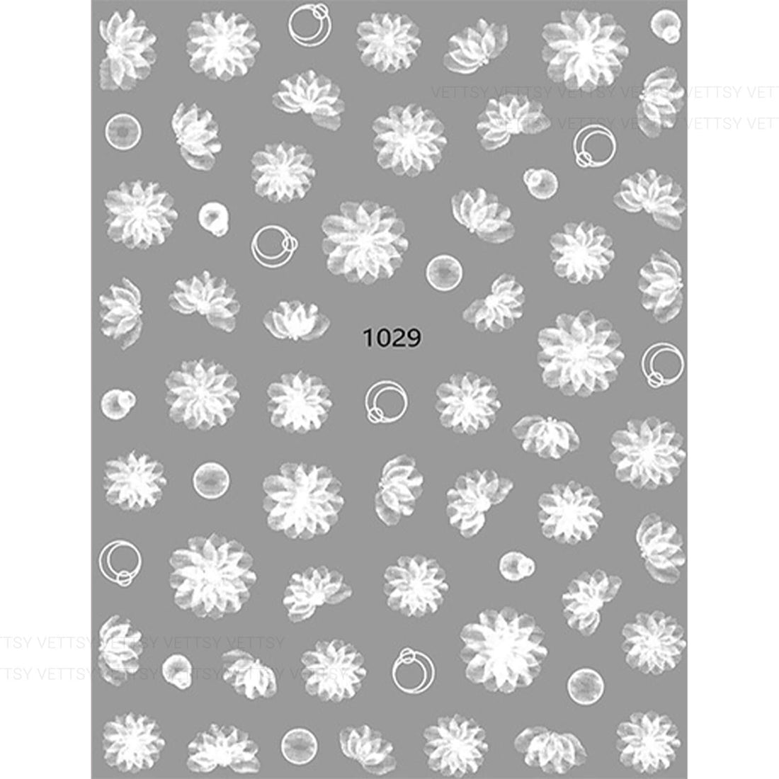 Nail Stickers-Hollow Flower - Vettsy