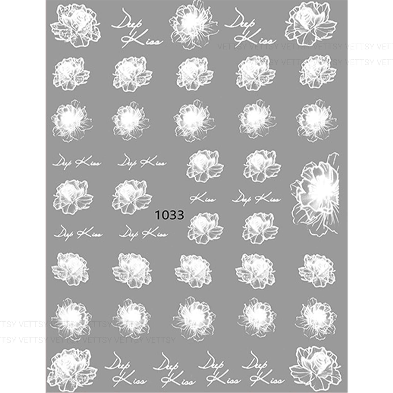 Nail Stickers-Hollow Flower - Vettsy