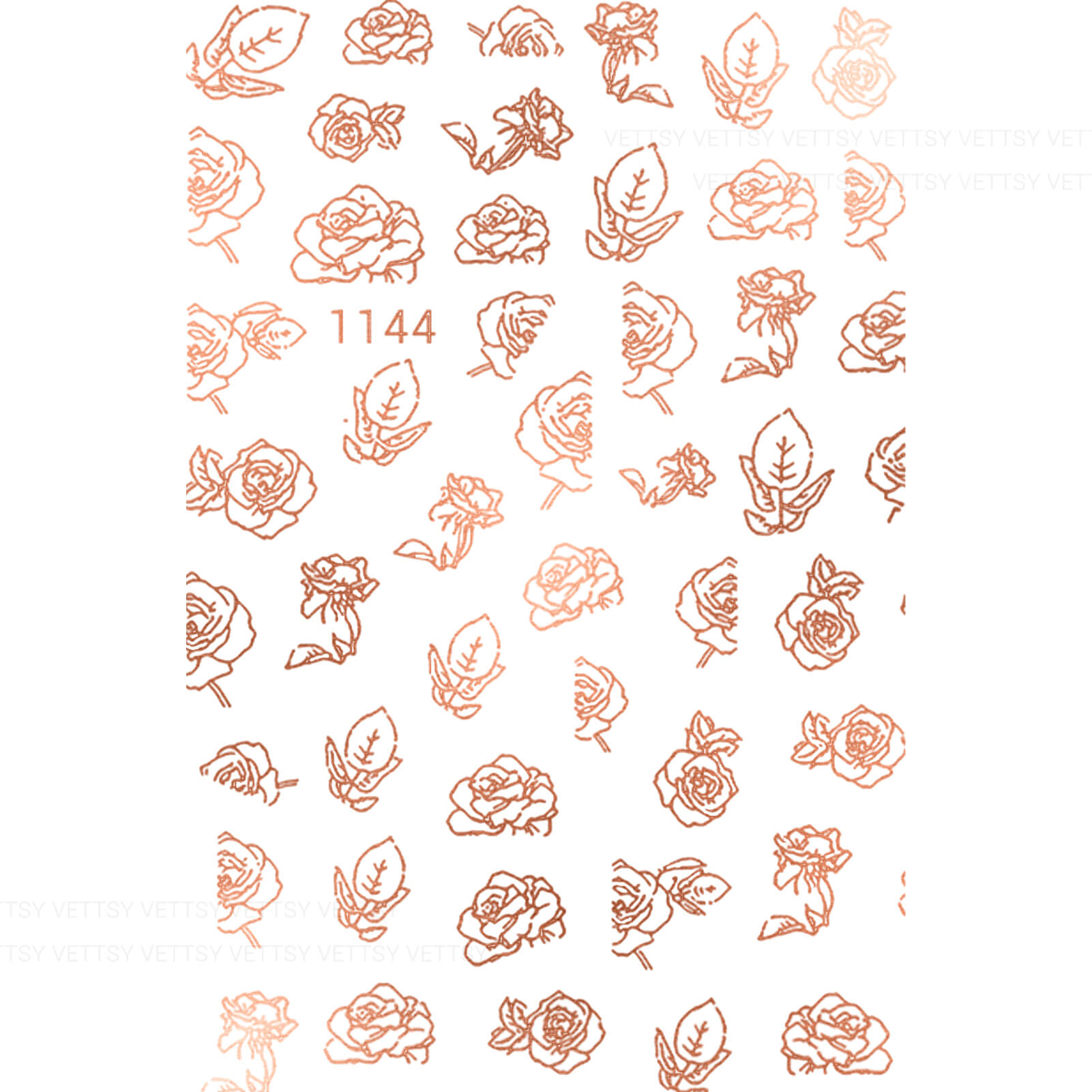 Nail Stickers-Rose - Vettsy