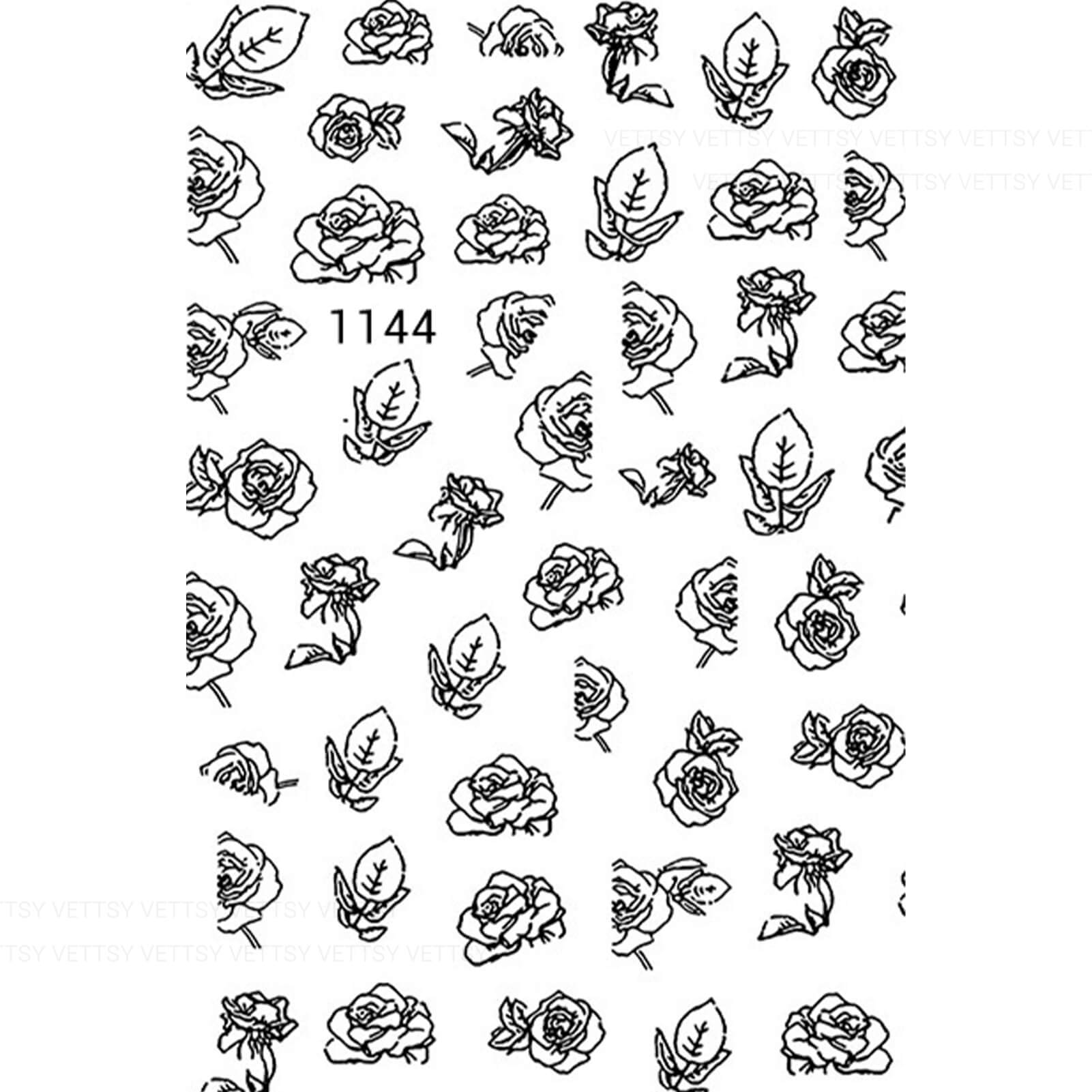 Nail Stickers-Rose - Vettsy
