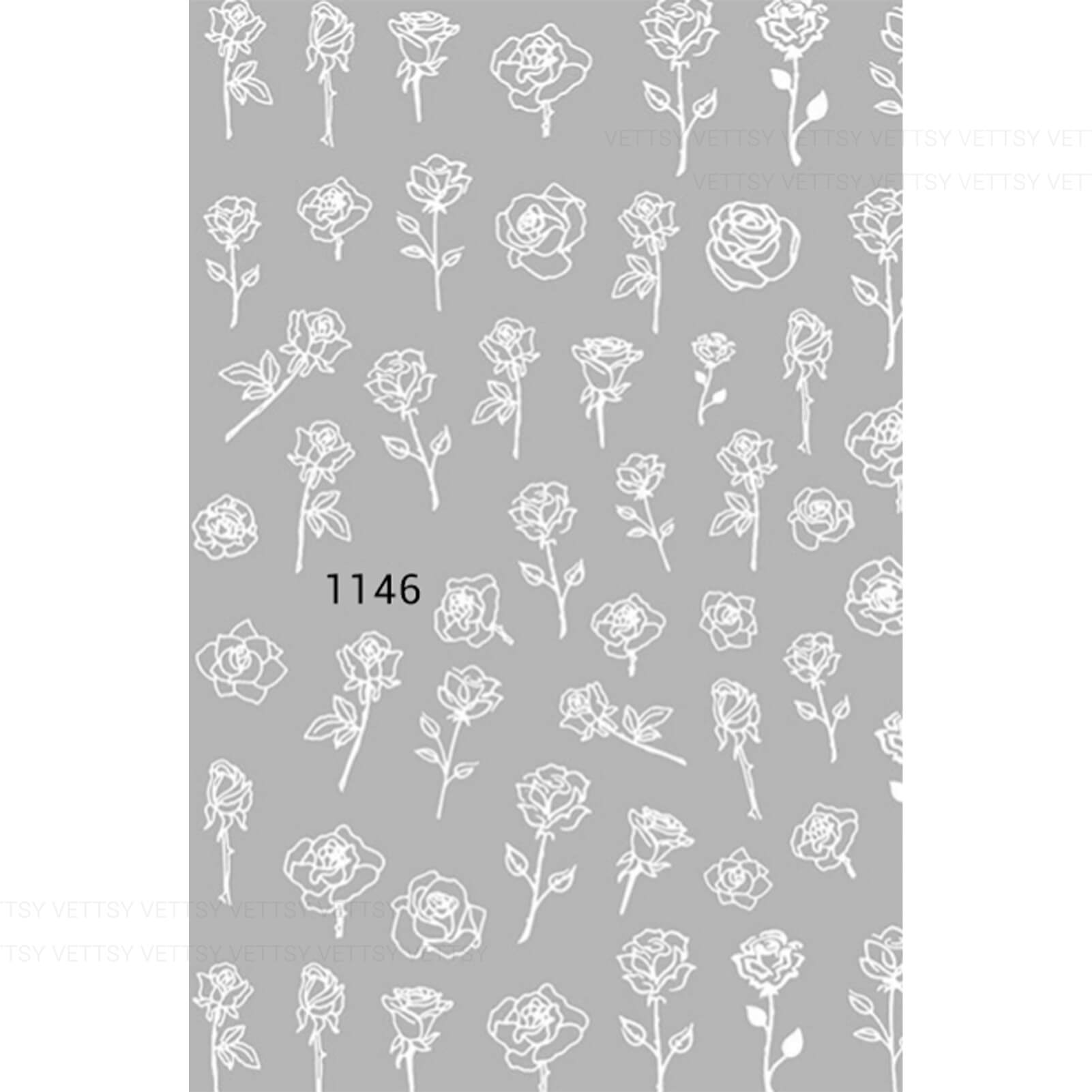 Nail Stickers-Rose - Vettsy