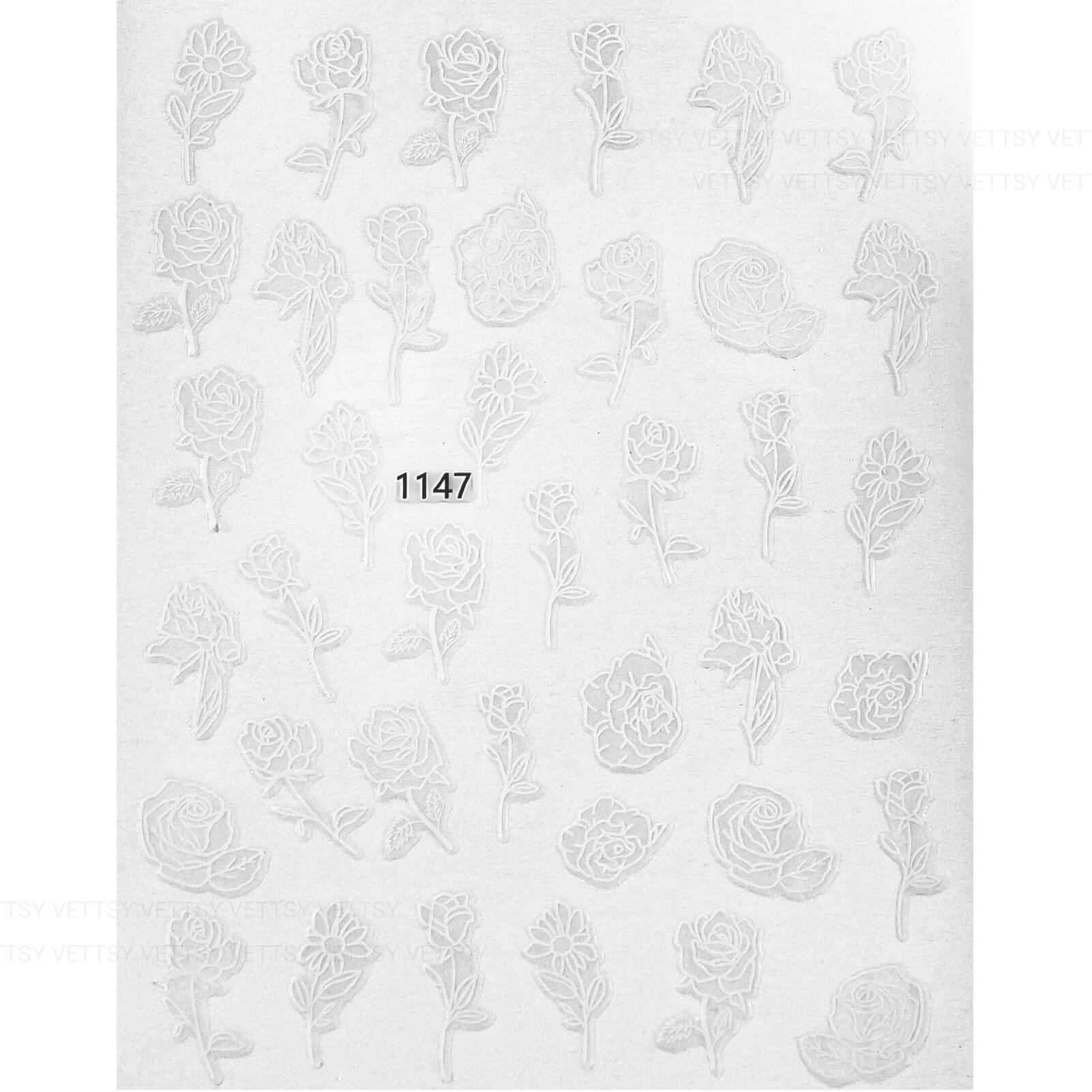 Nail Stickers-Rose - Vettsy