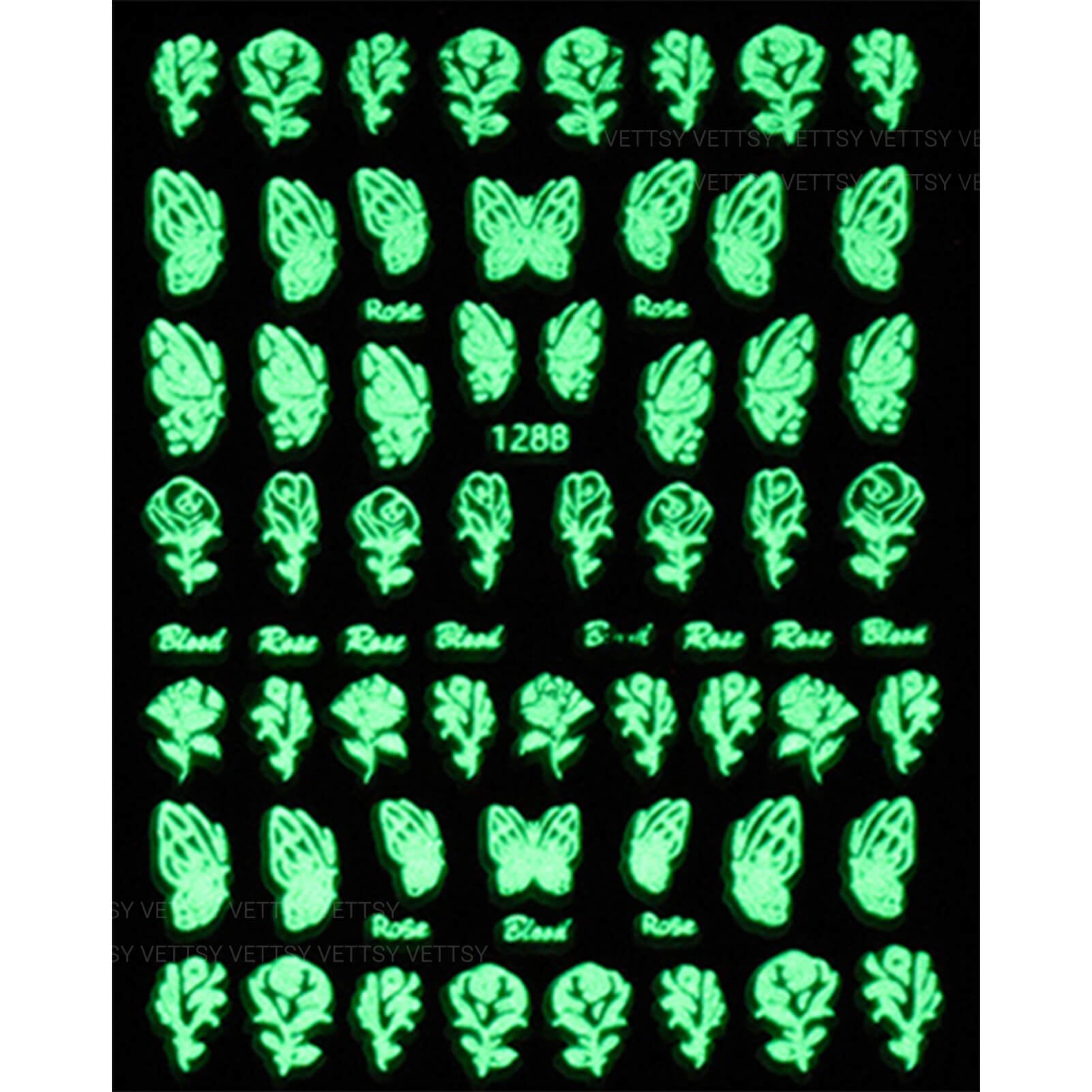 Nail Stickers-Luminous Butterfly - Vettsy