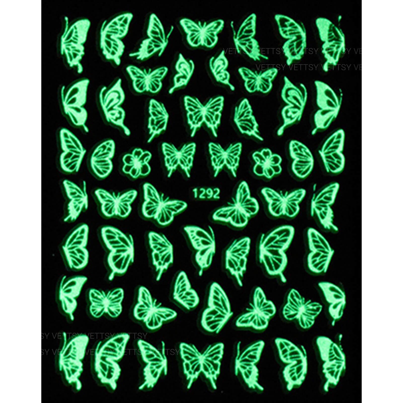 Nail Stickers-Luminous Butterfly - Vettsy