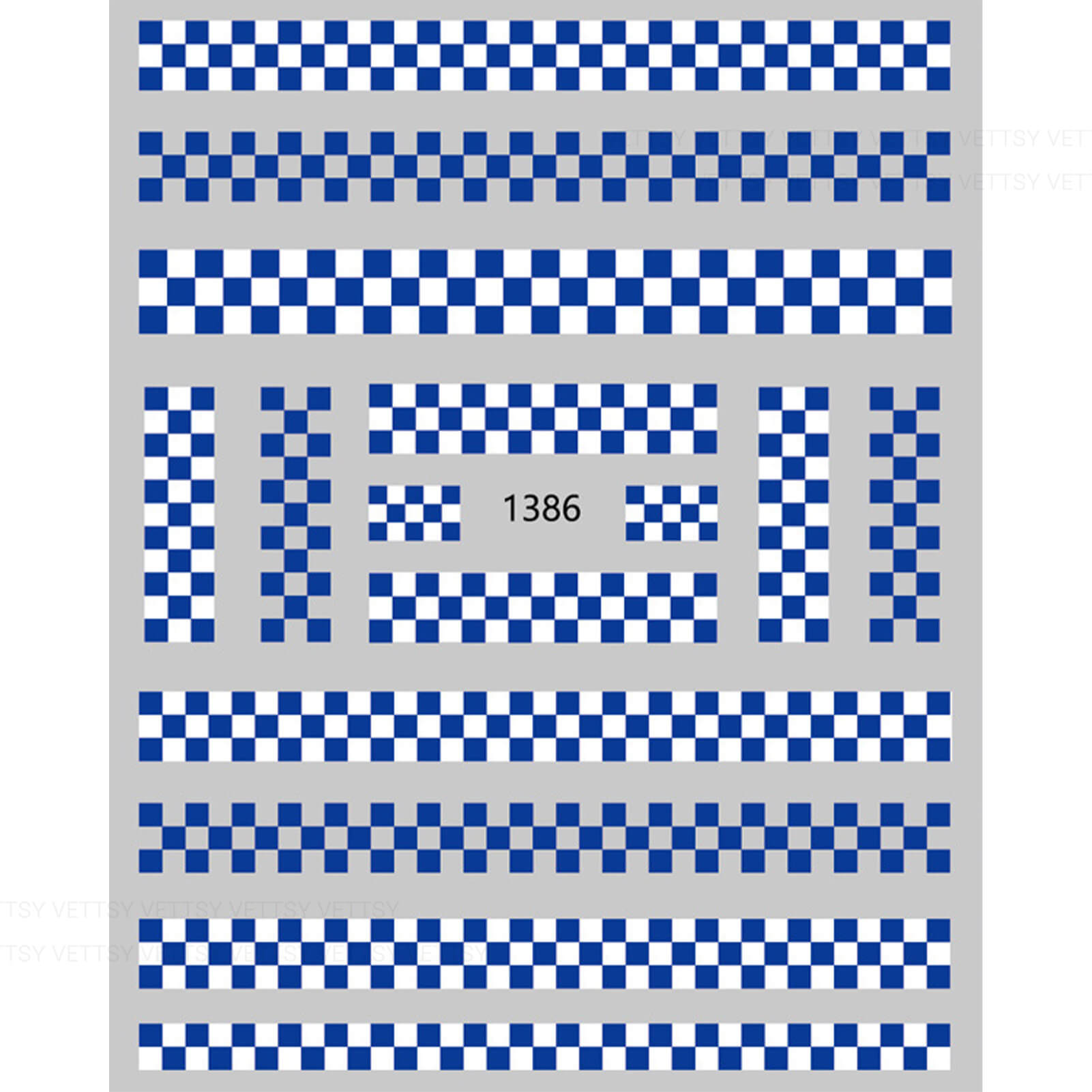 Nail Stickers-Checker - Vettsy