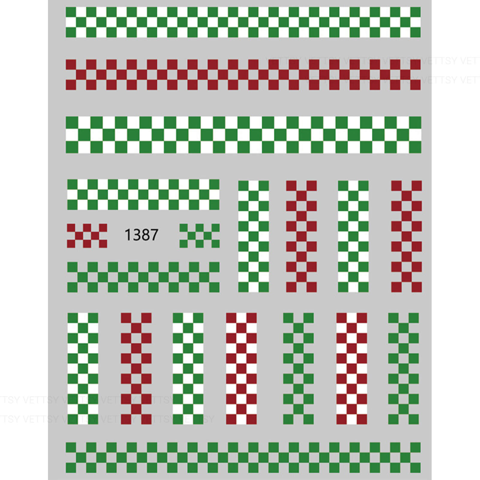Nail Stickers-Checker - Vettsy
