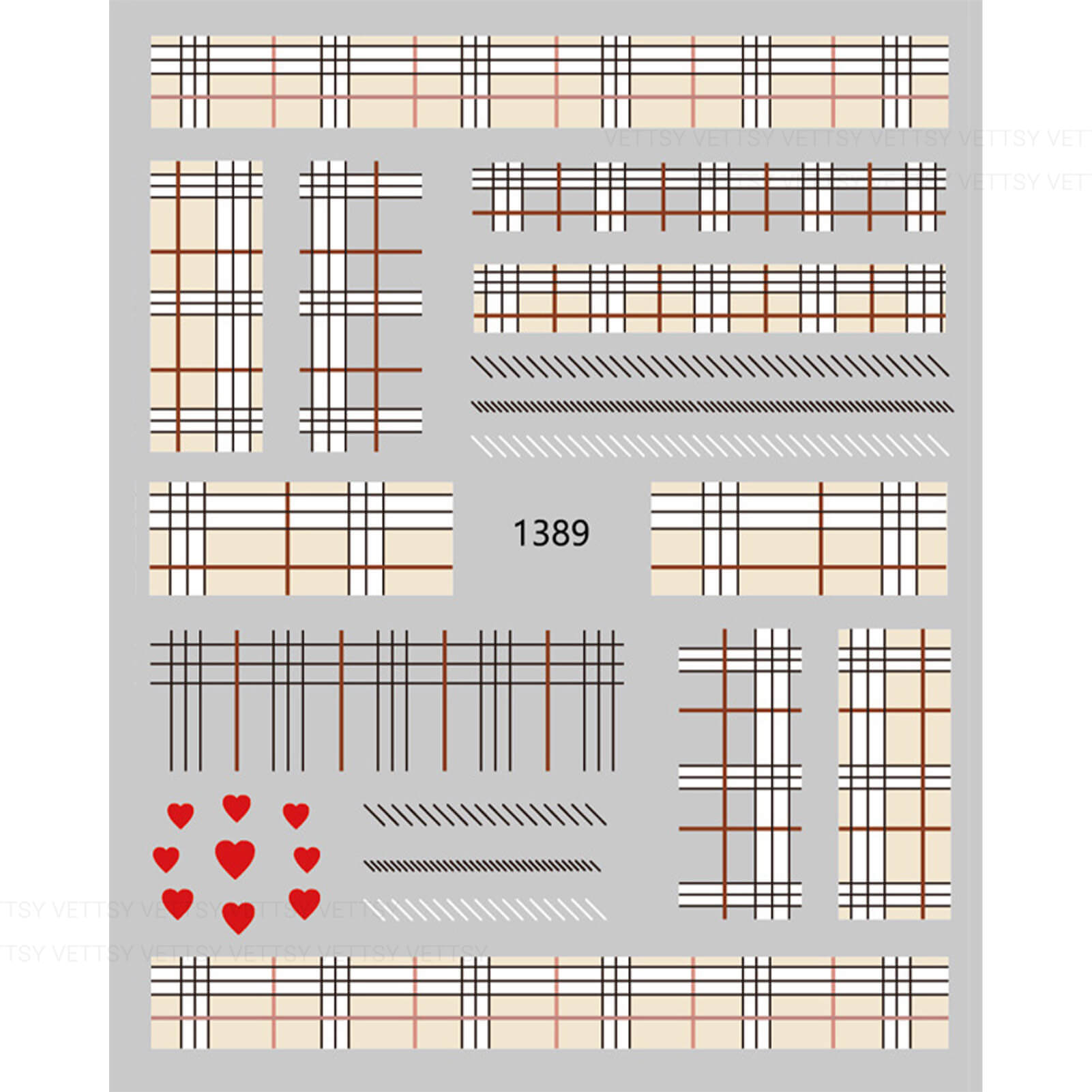 Nail Stickers-Checker - Vettsy