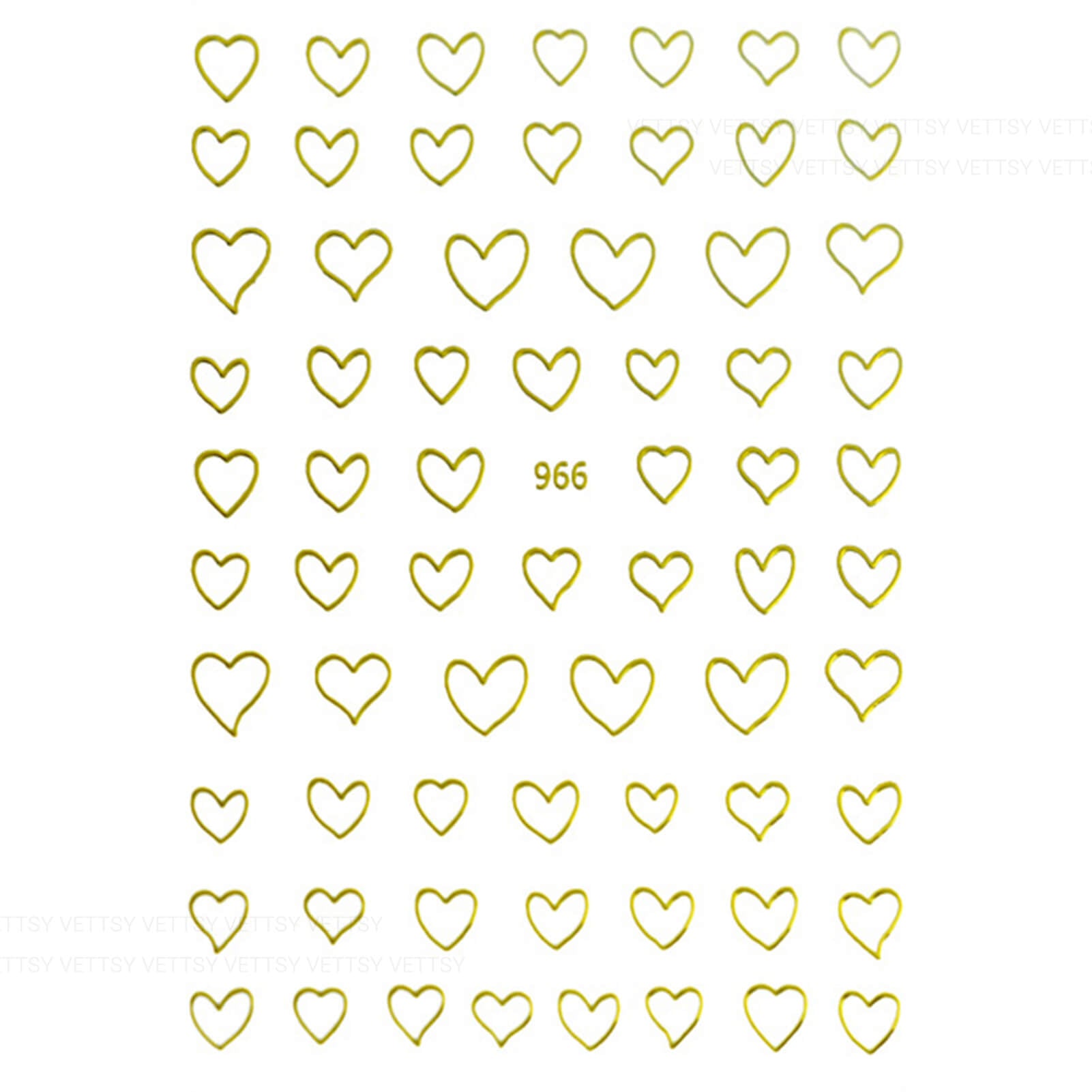 Nail Stickers-Hollow Heart - Vettsy