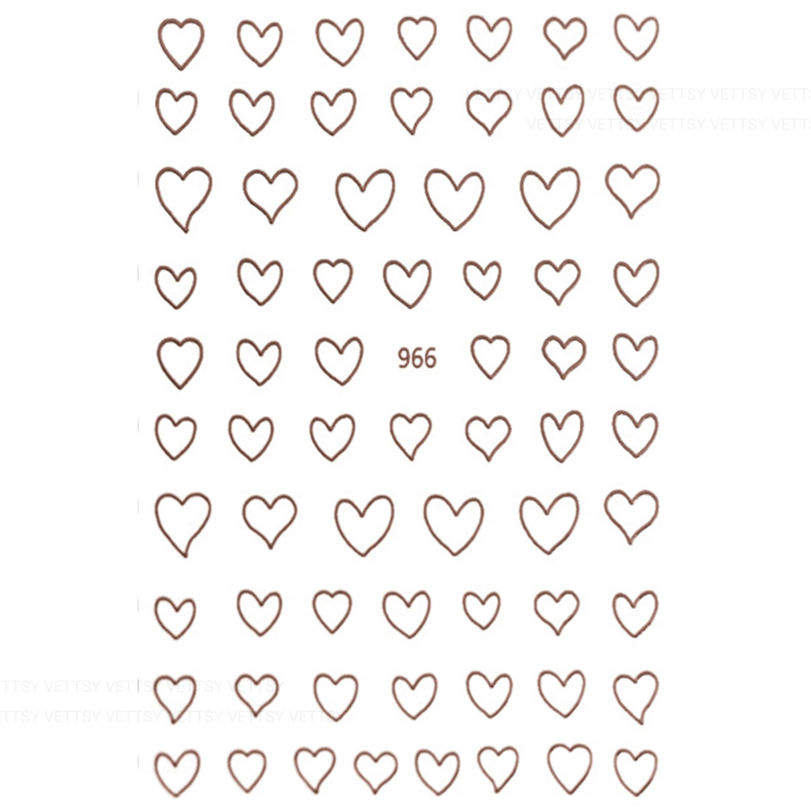 Nail Stickers-Hollow Heart - Vettsy