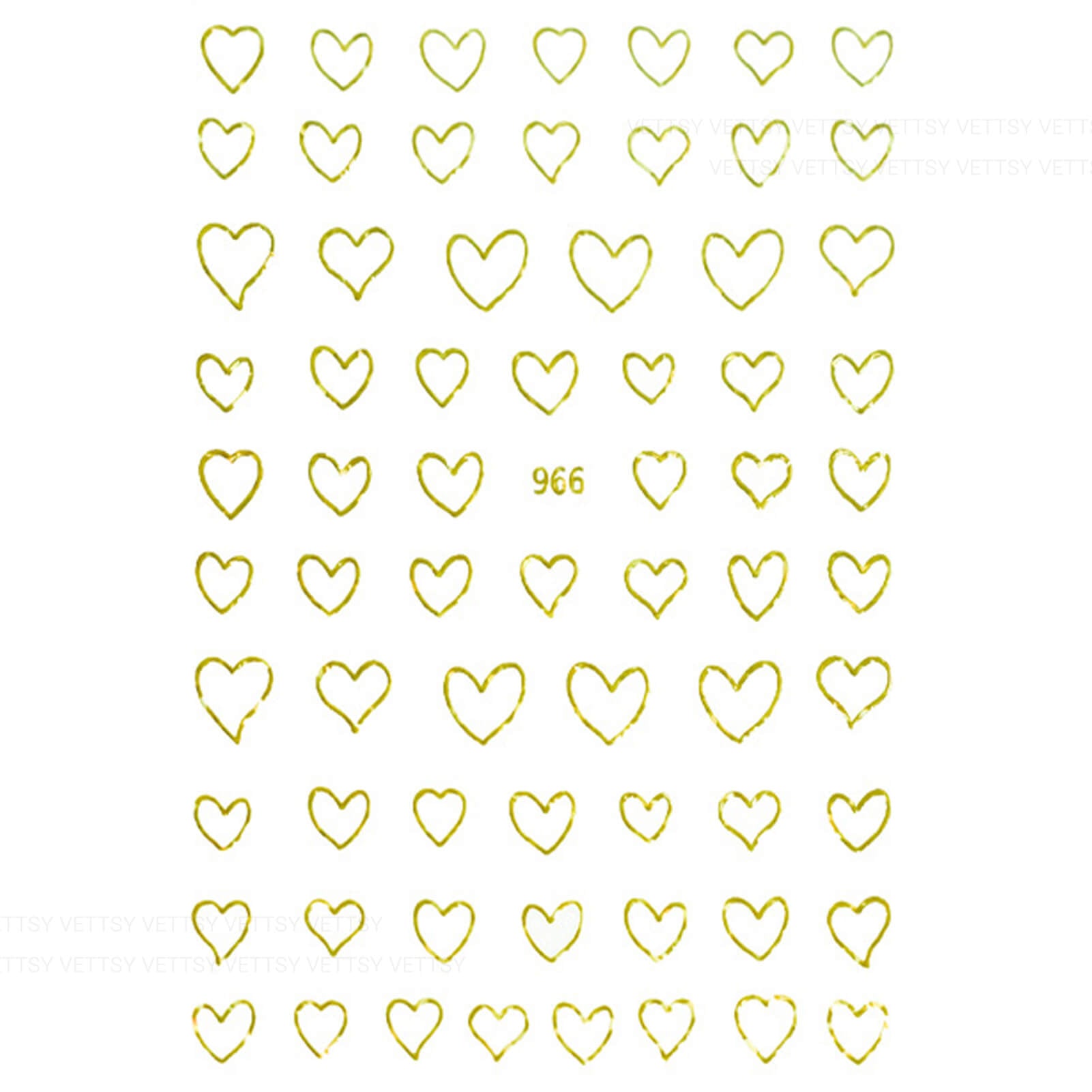 Nail Stickers-Hollow Heart - Vettsy