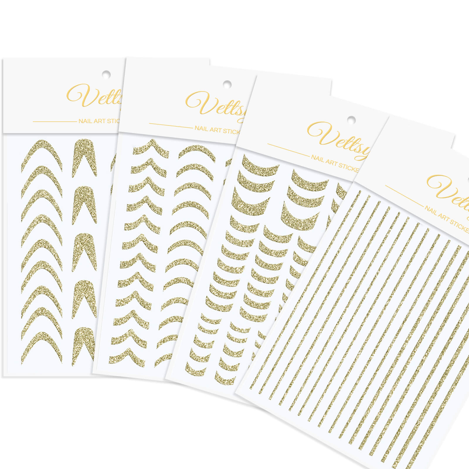 glitter-french-tips-gold-set