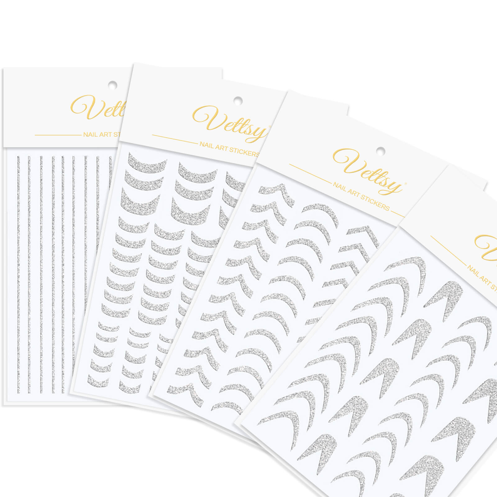 glitter-french-tips-silver-set